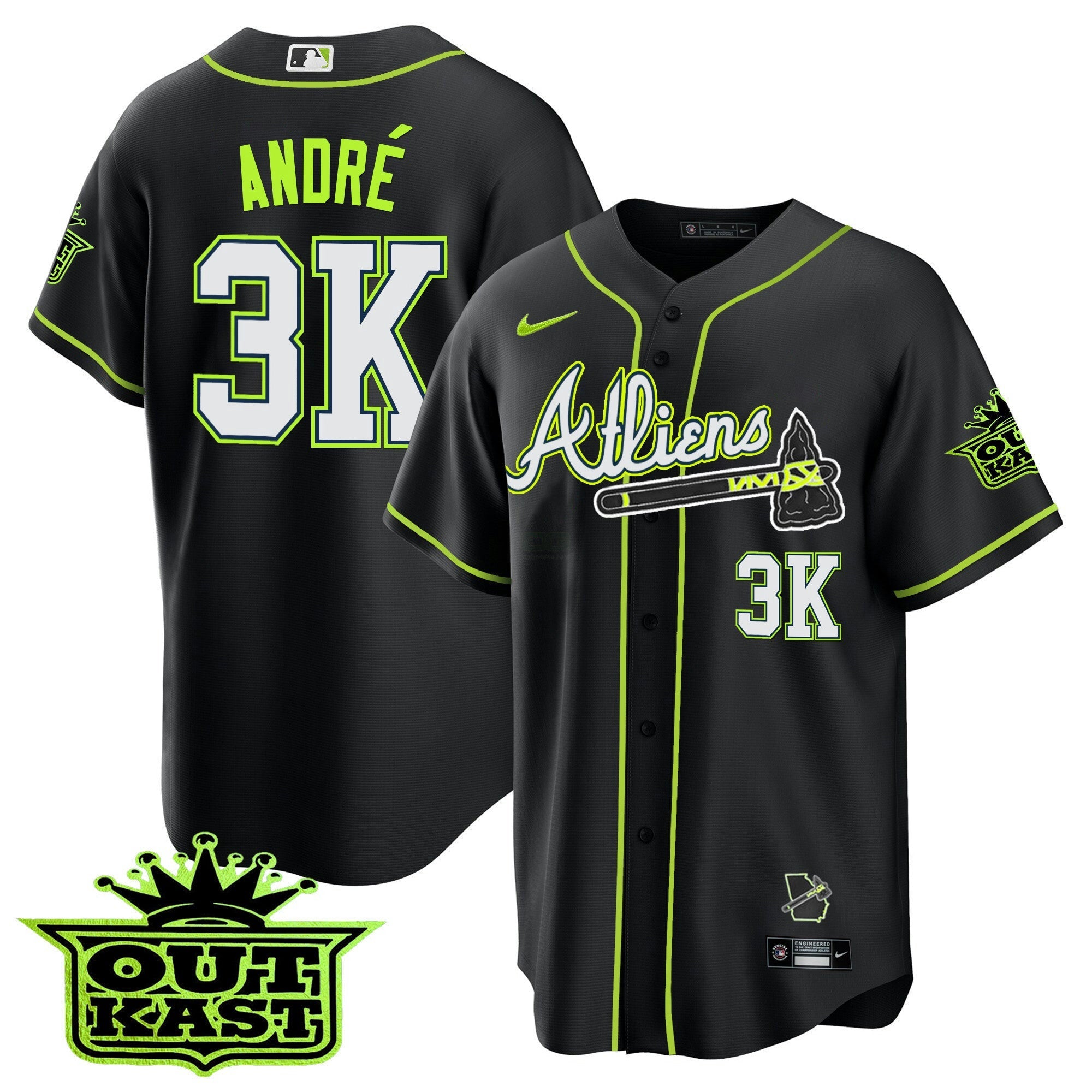 Camisa MLB Youth’s Atlanta Atliens Cool Base Jersey