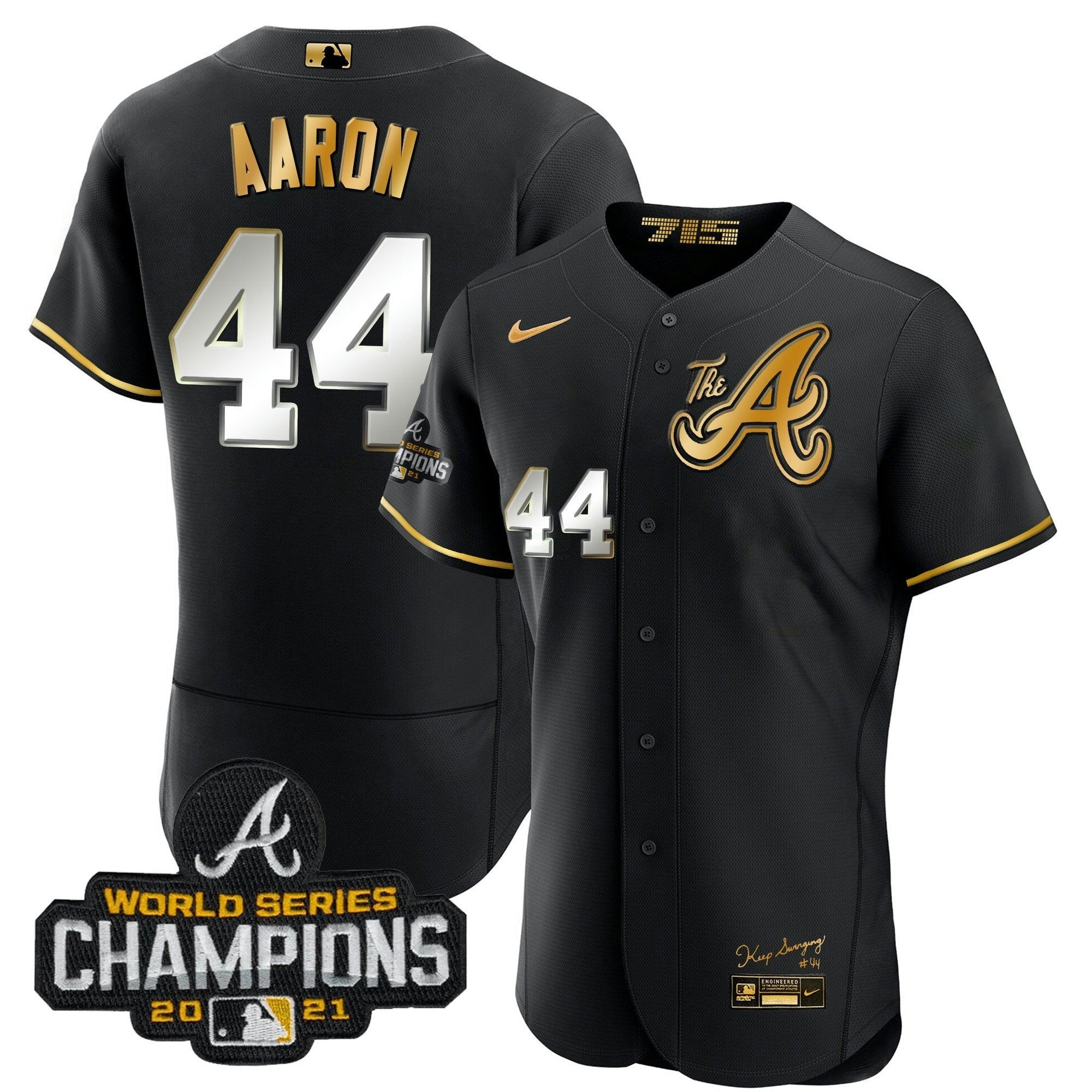 Camisa MLB Youth’s Atlanta Champions City Connect Dourada Flex Base Jersey