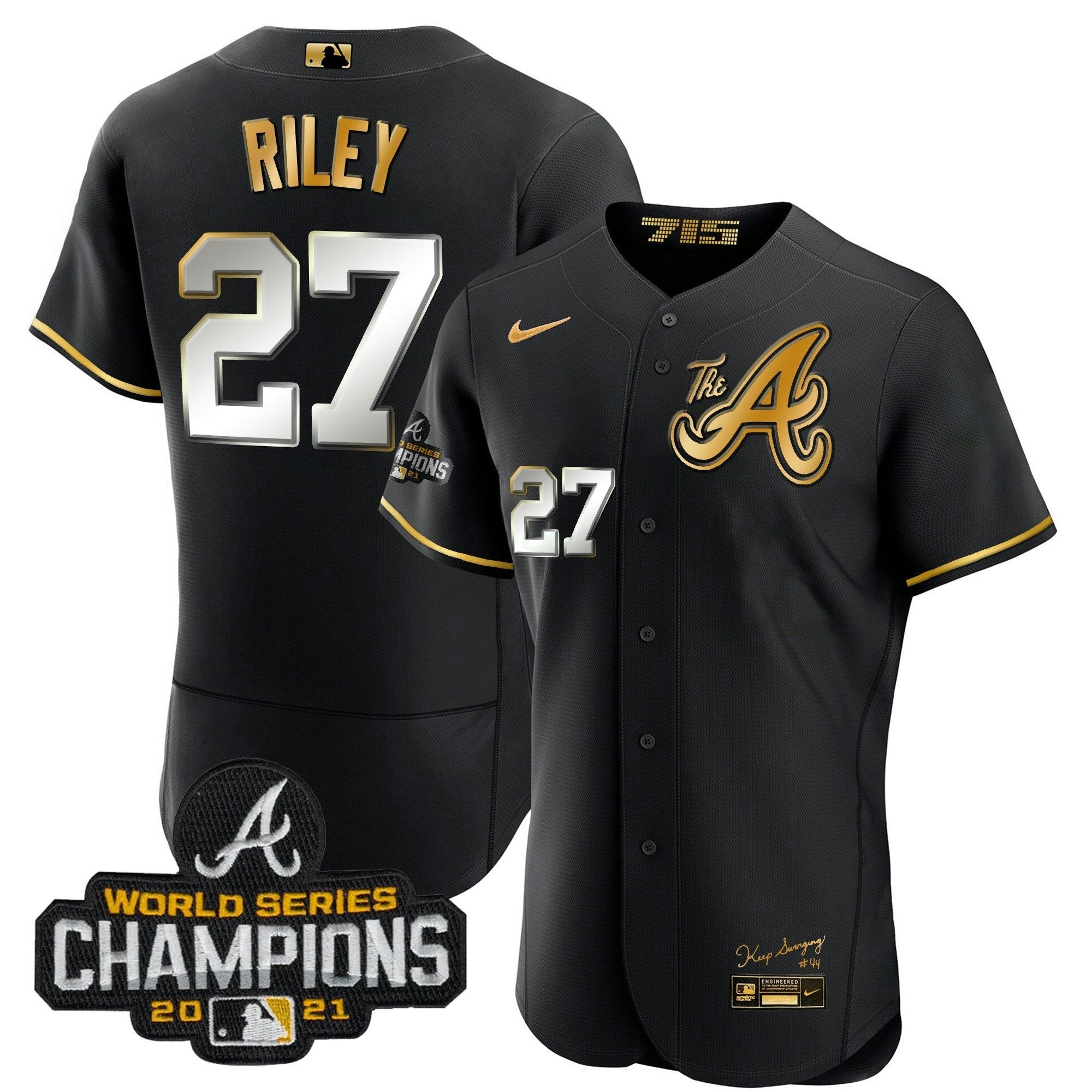 Camisa MLB Youth’s Atlanta Champions City Connect Dourada Flex Base Jersey