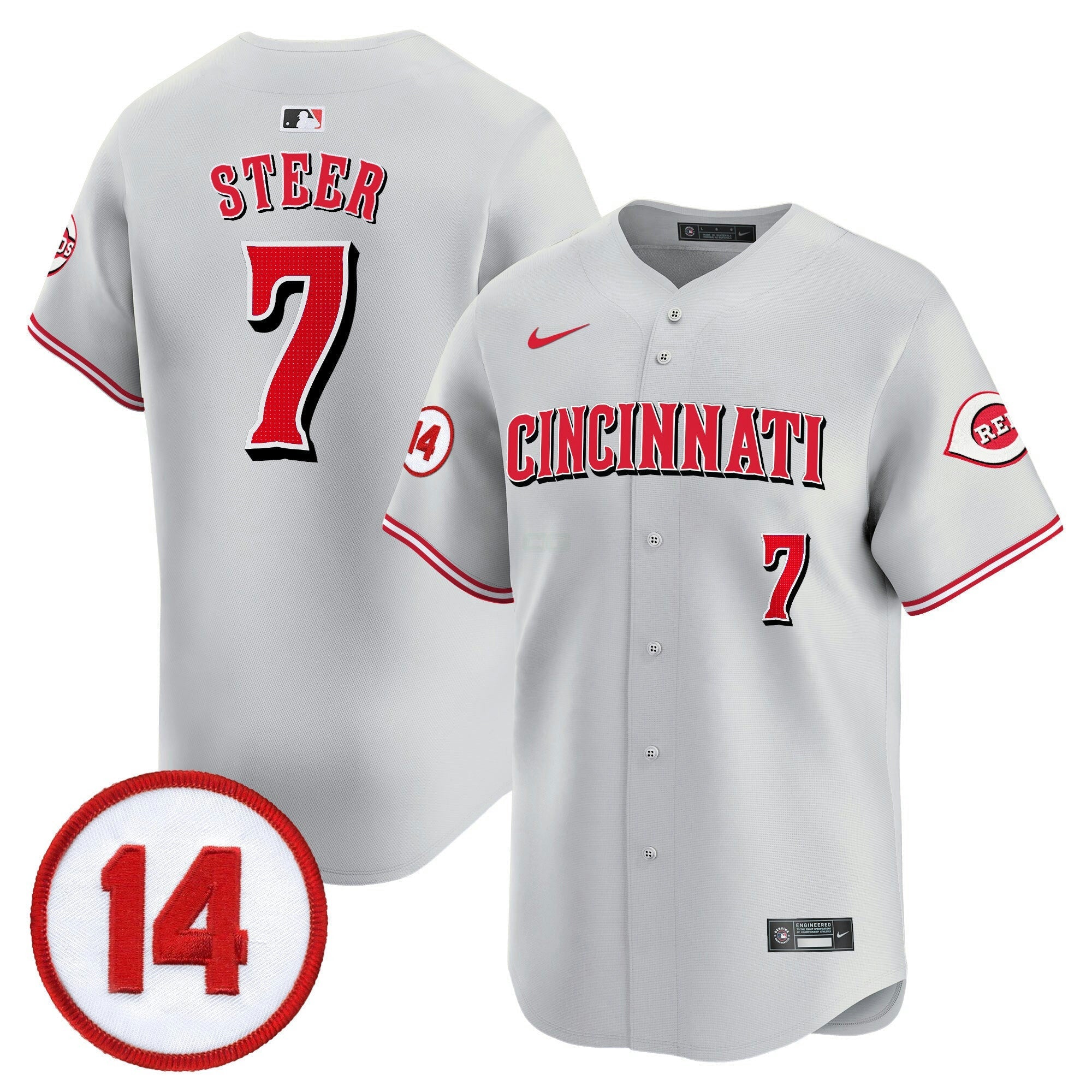 Camisa MLB Youth’s Cincinnati Pete Rose Patch Vapor Premier Limited Jersey