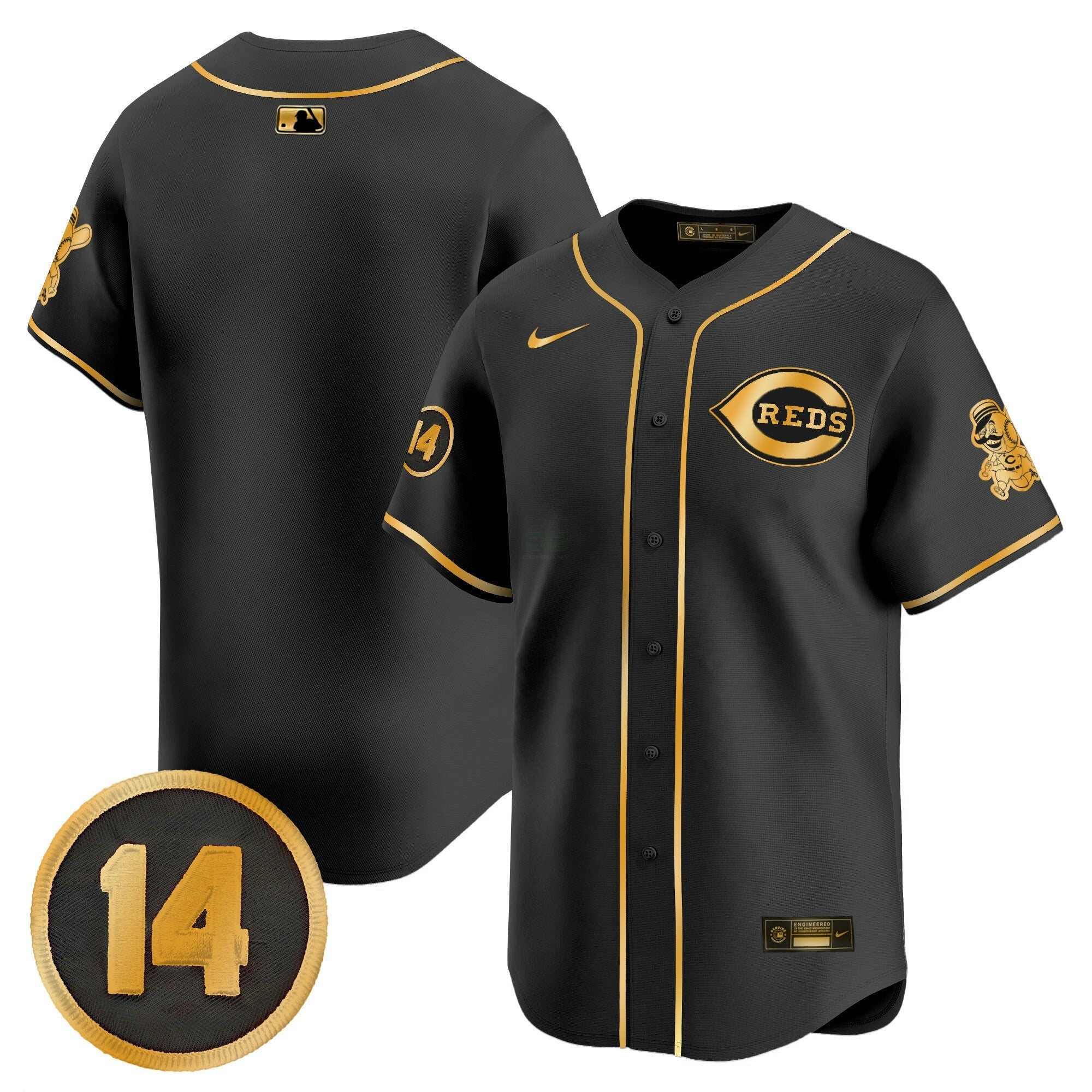 Camisa MLB Youth’s Cincinnati Pete Rose Patch Vapor Premier Limited Jersey