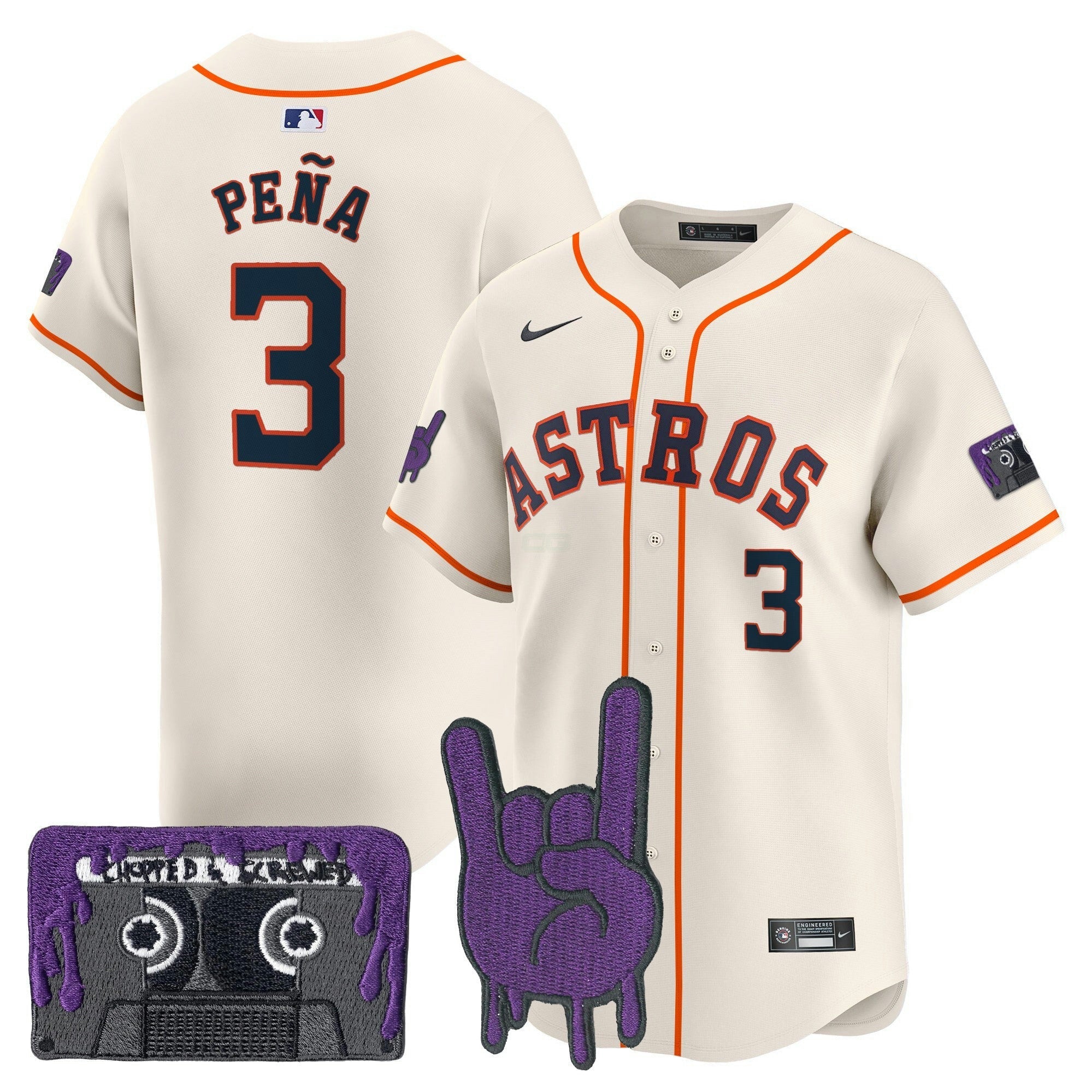 Camisa MLB Youth’s Houston DJ Screw Patch Vapor Premier Limited Jersey