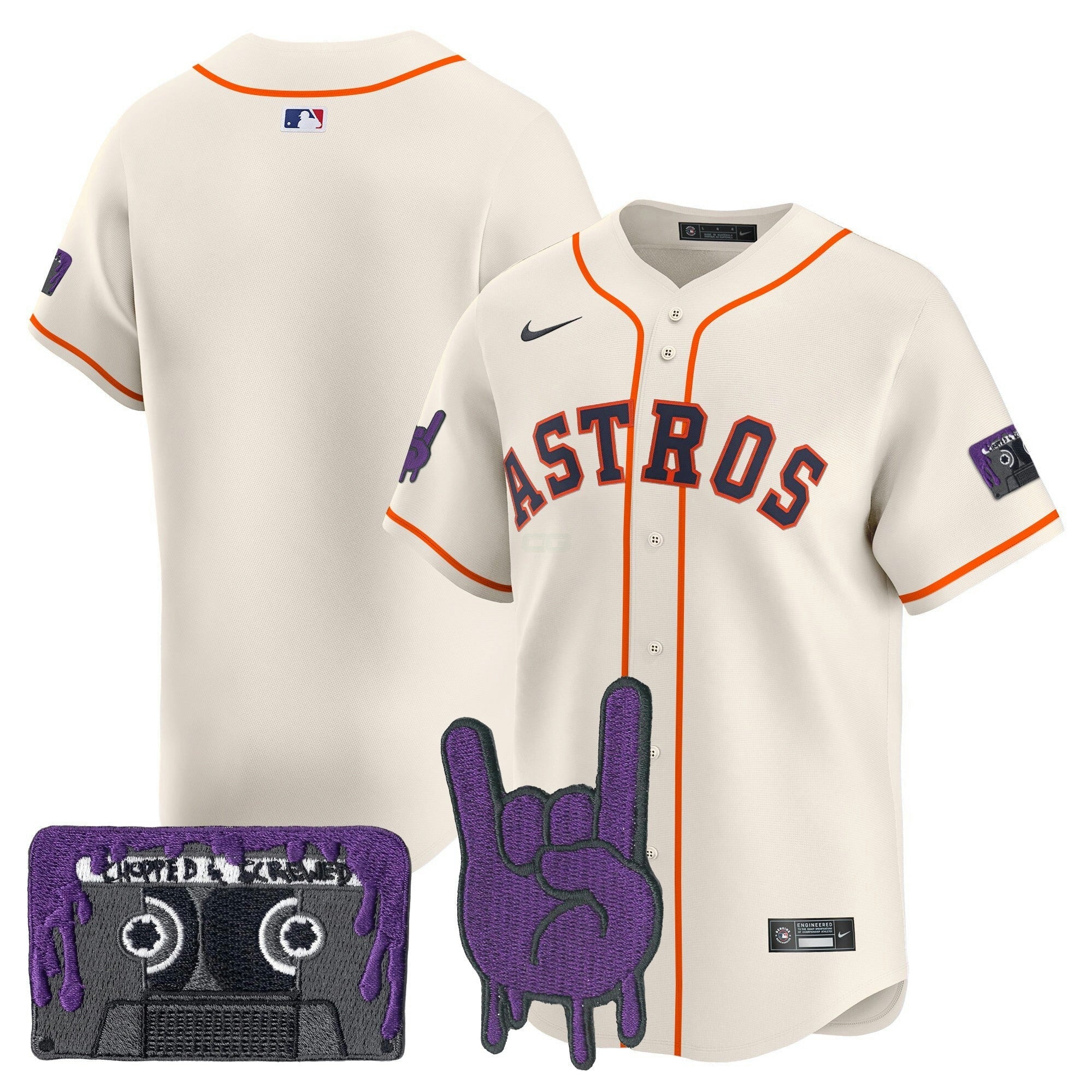 Camisa MLB Youth’s Houston DJ Screw Patch Vapor Premier Limited Jersey