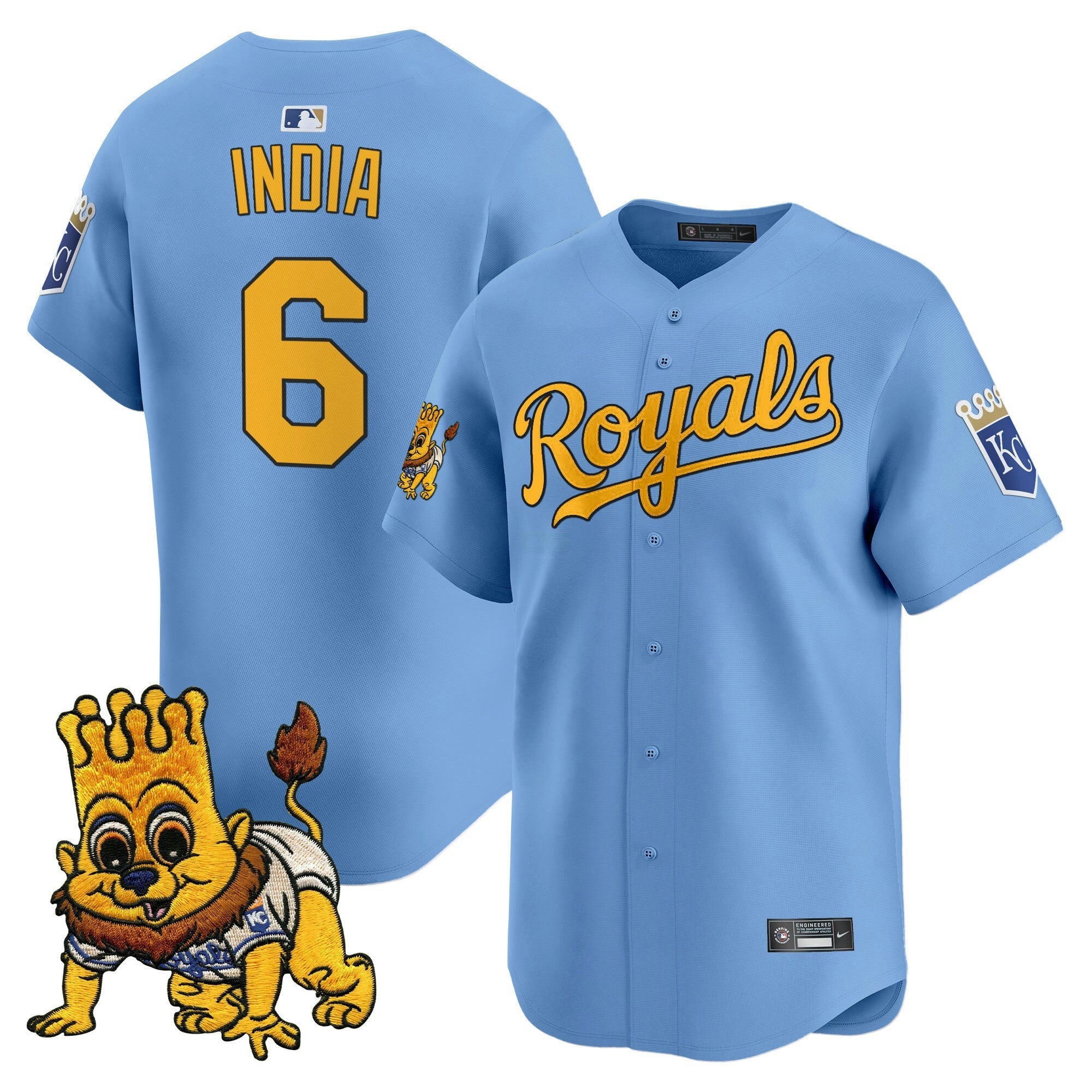 Camisa MLB Youth’s Kansas City Sluggerrr Patch Vapor Premier Limited Jersey