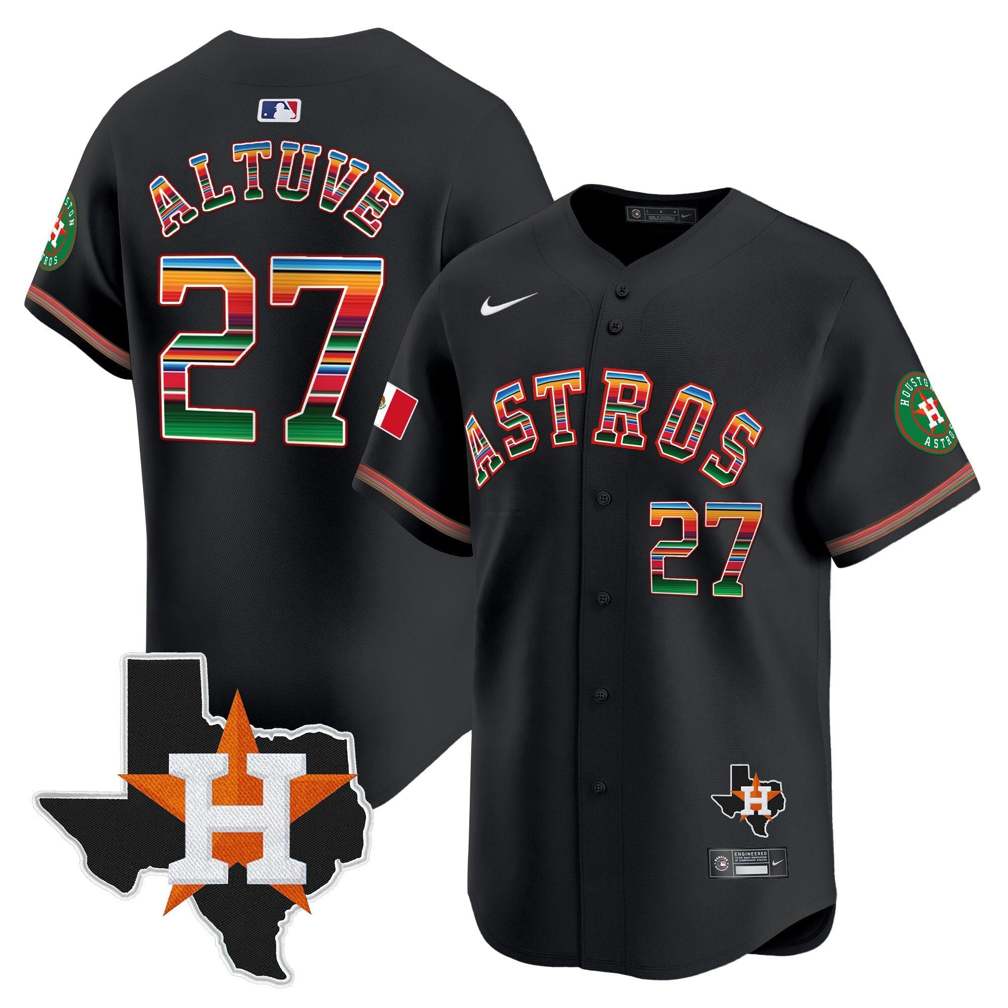 Camisa MLB Youth’s Mexico Texas Patch Vapor Premier Limited Jersey