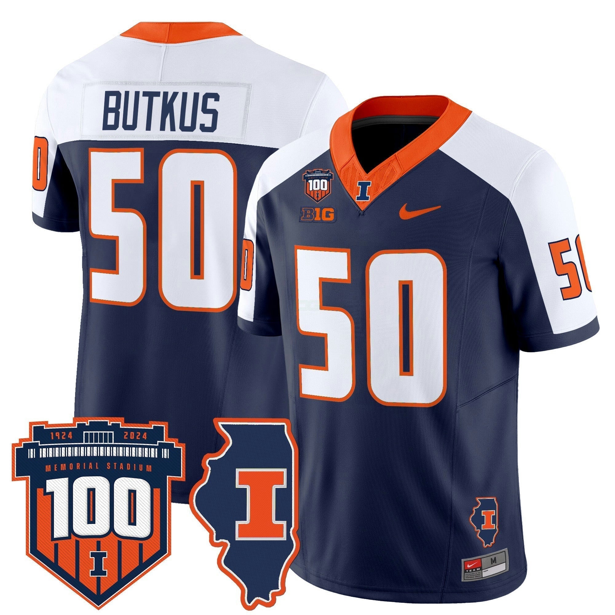 Camisa NCAA 100th Memorial Stadium Patch Vapor Limited Jersey