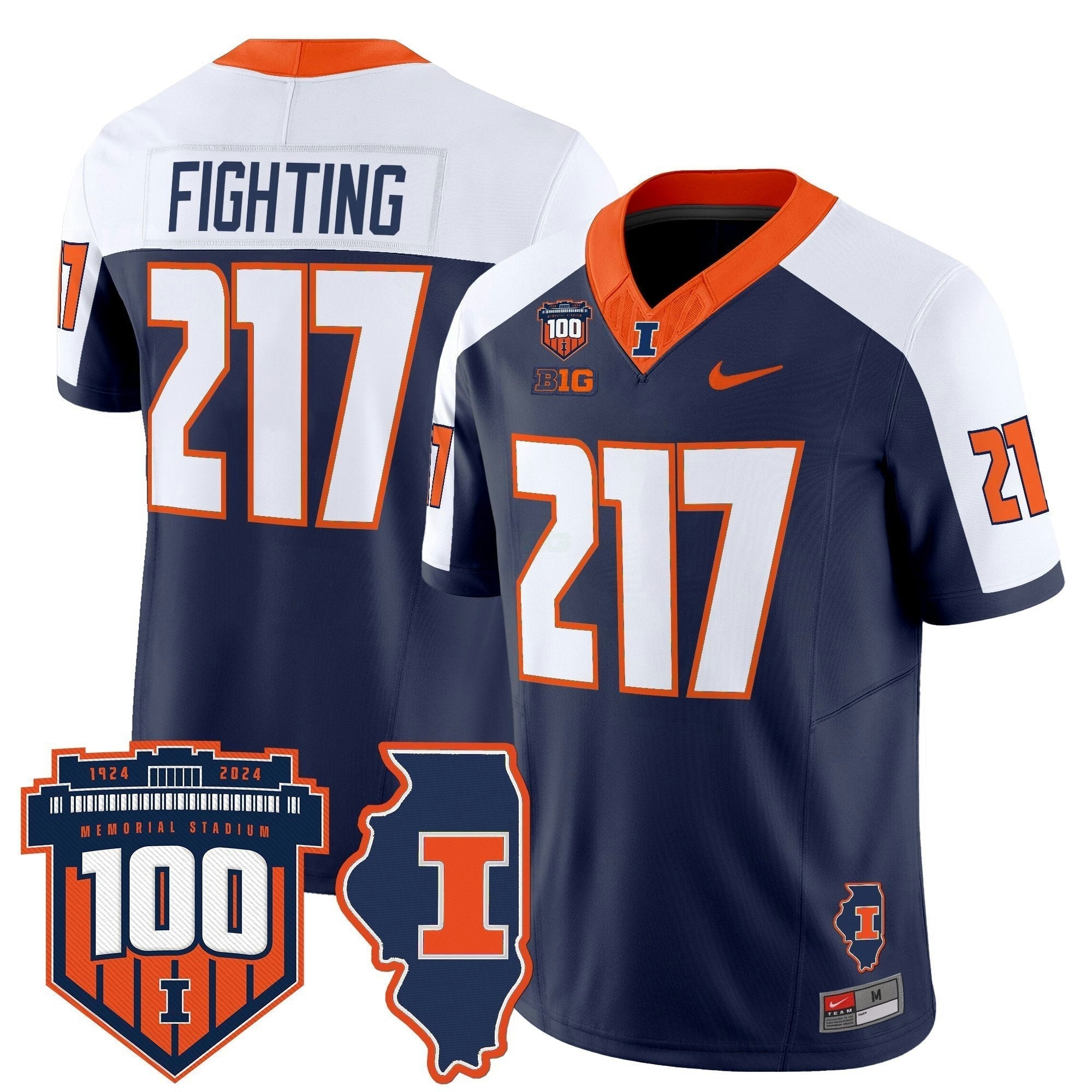 Camisa NCAA 100th Memorial Stadium Patch Vapor Limited Jersey