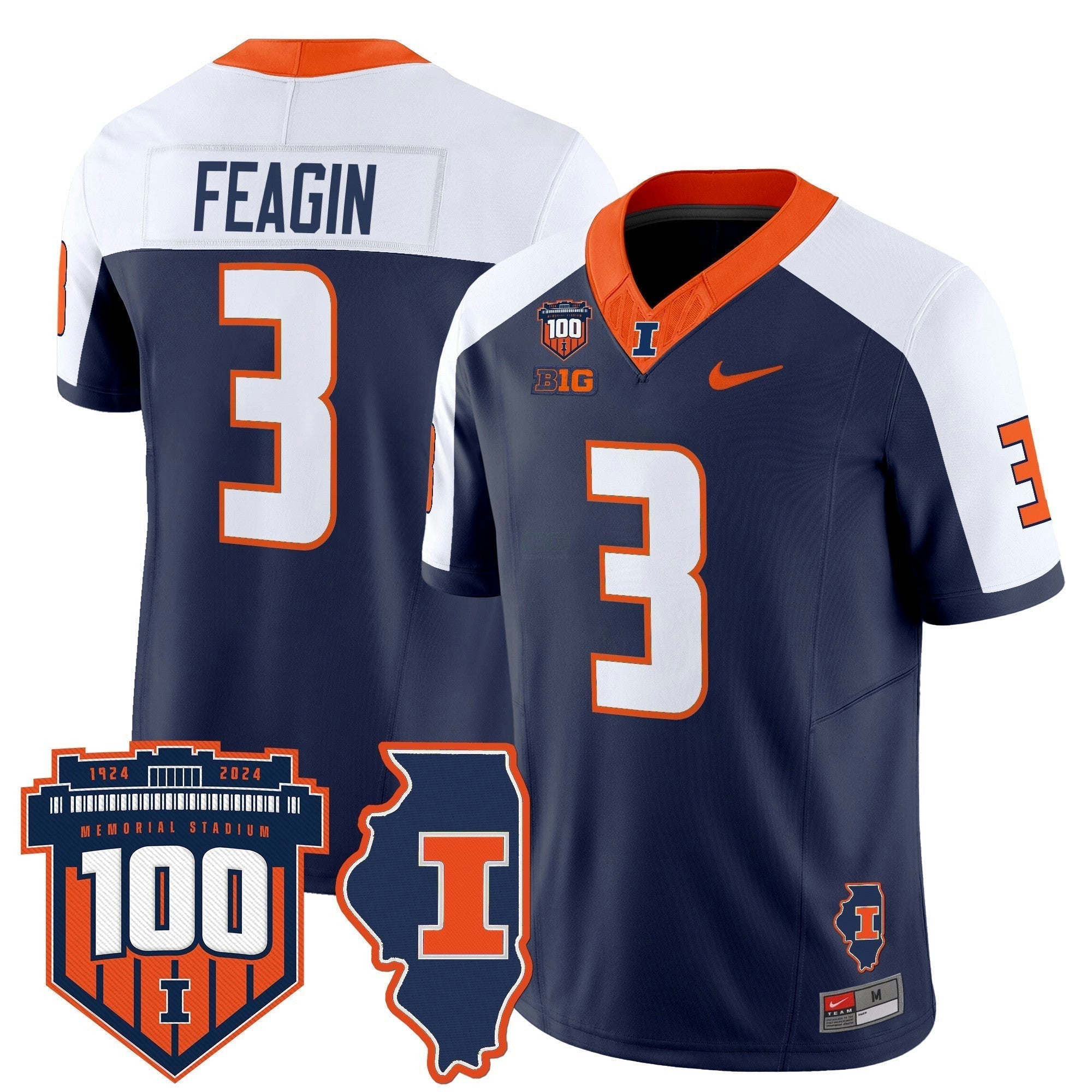 Camisa NCAA 100th Memorial Stadium Patch Vapor Limited Jersey