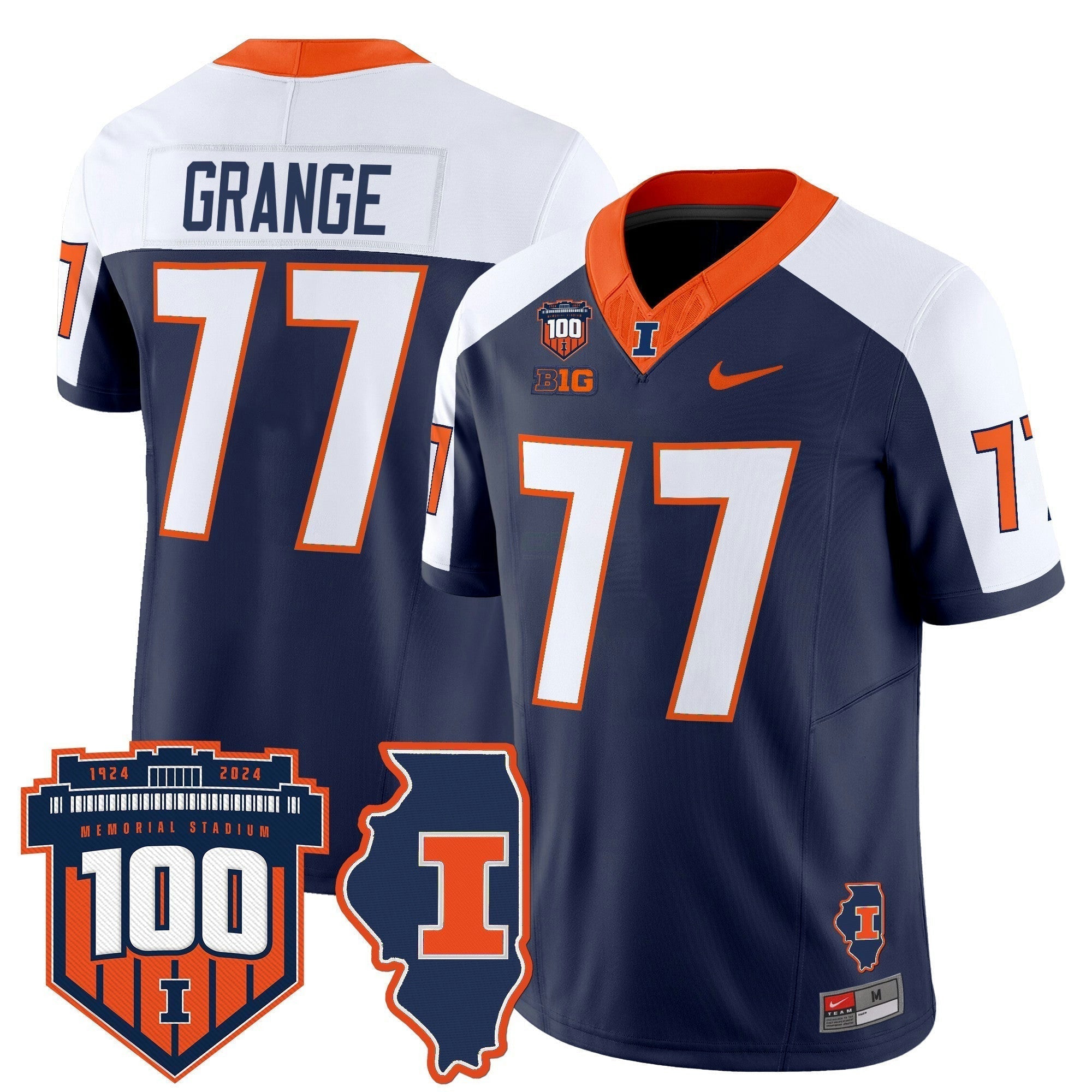 Camisa NCAA 100th Memorial Stadium Patch Vapor Limited Jersey