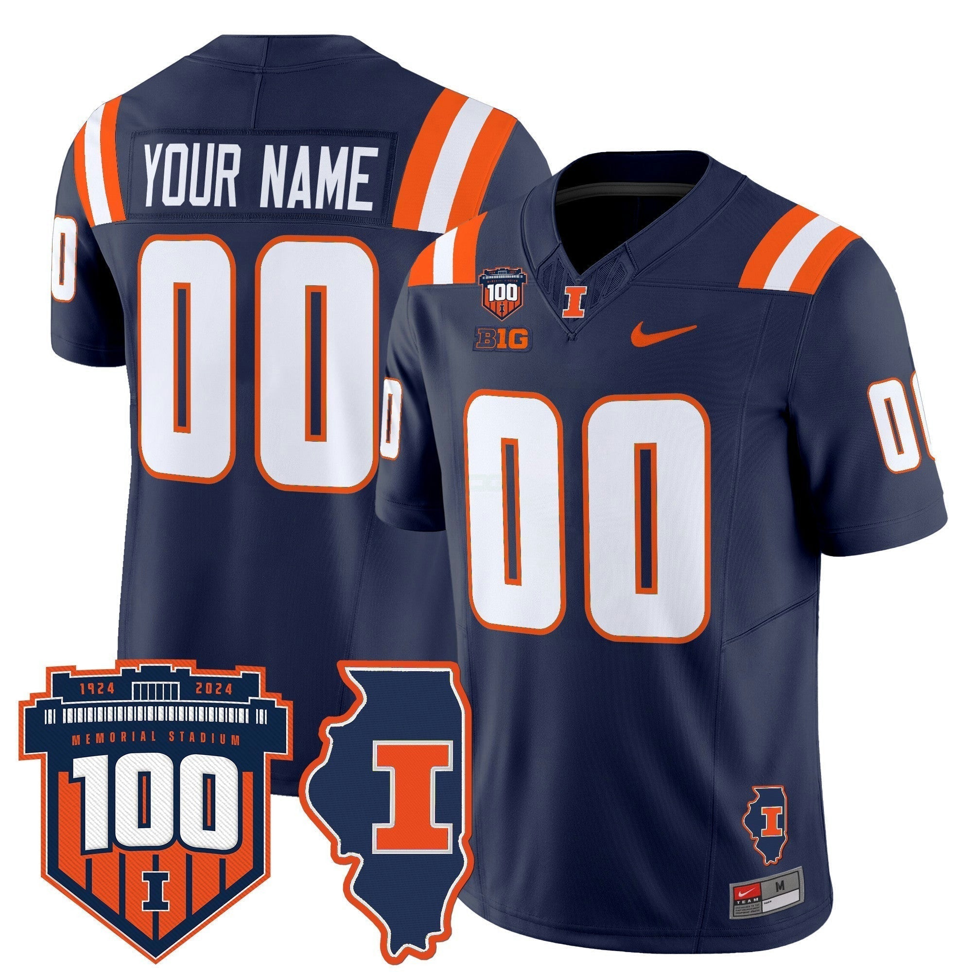 Camisa NCAA 100th Memorial Stadium Patch Vapor Limited Jersey
