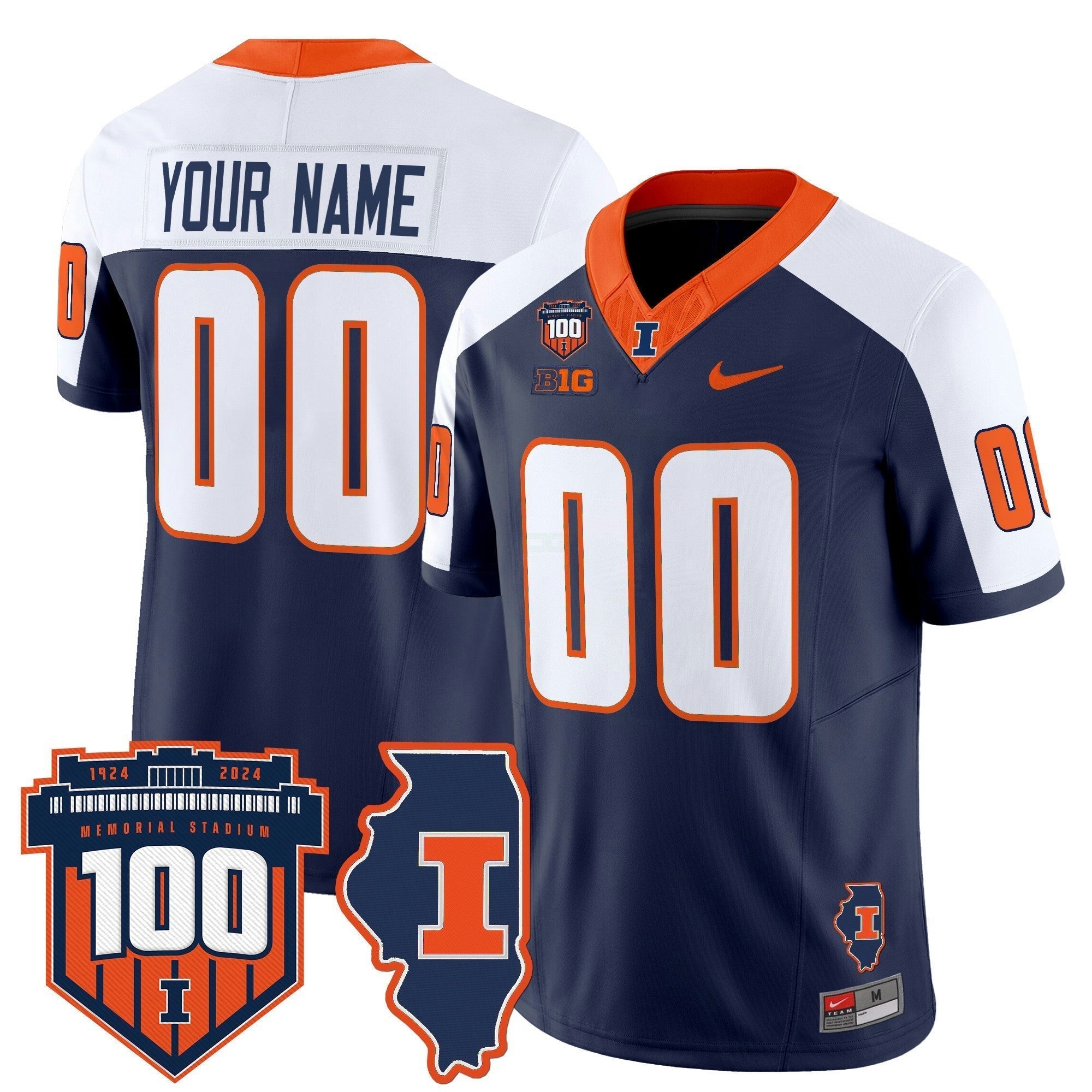Camisa NCAA 100th Memorial Stadium Patch Vapor Limited Jersey