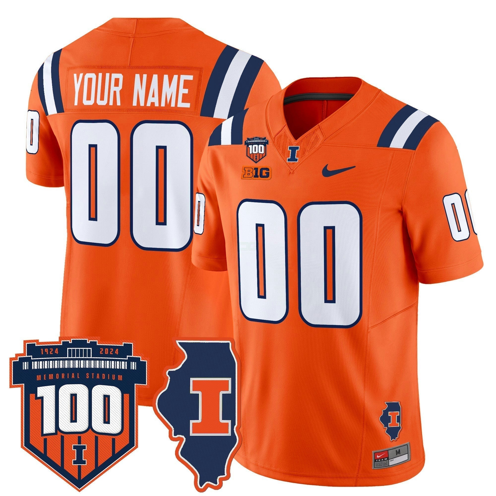 Camisa NCAA 100th Memorial Stadium Patch Vapor Limited Jersey
