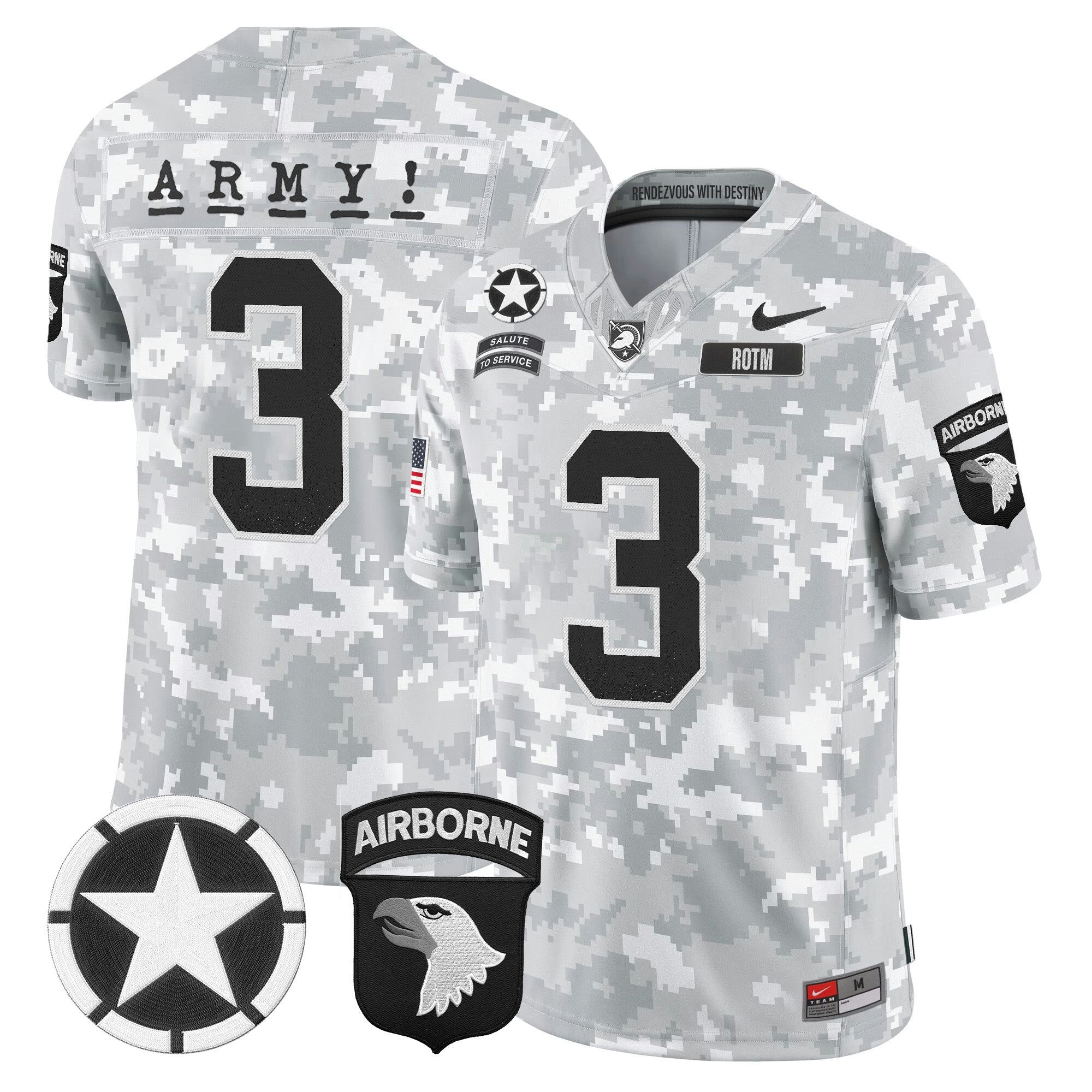 Camisa NCAA 101st Airborne Division Patch 2024 Salute to Service Vapor Limited Jersey