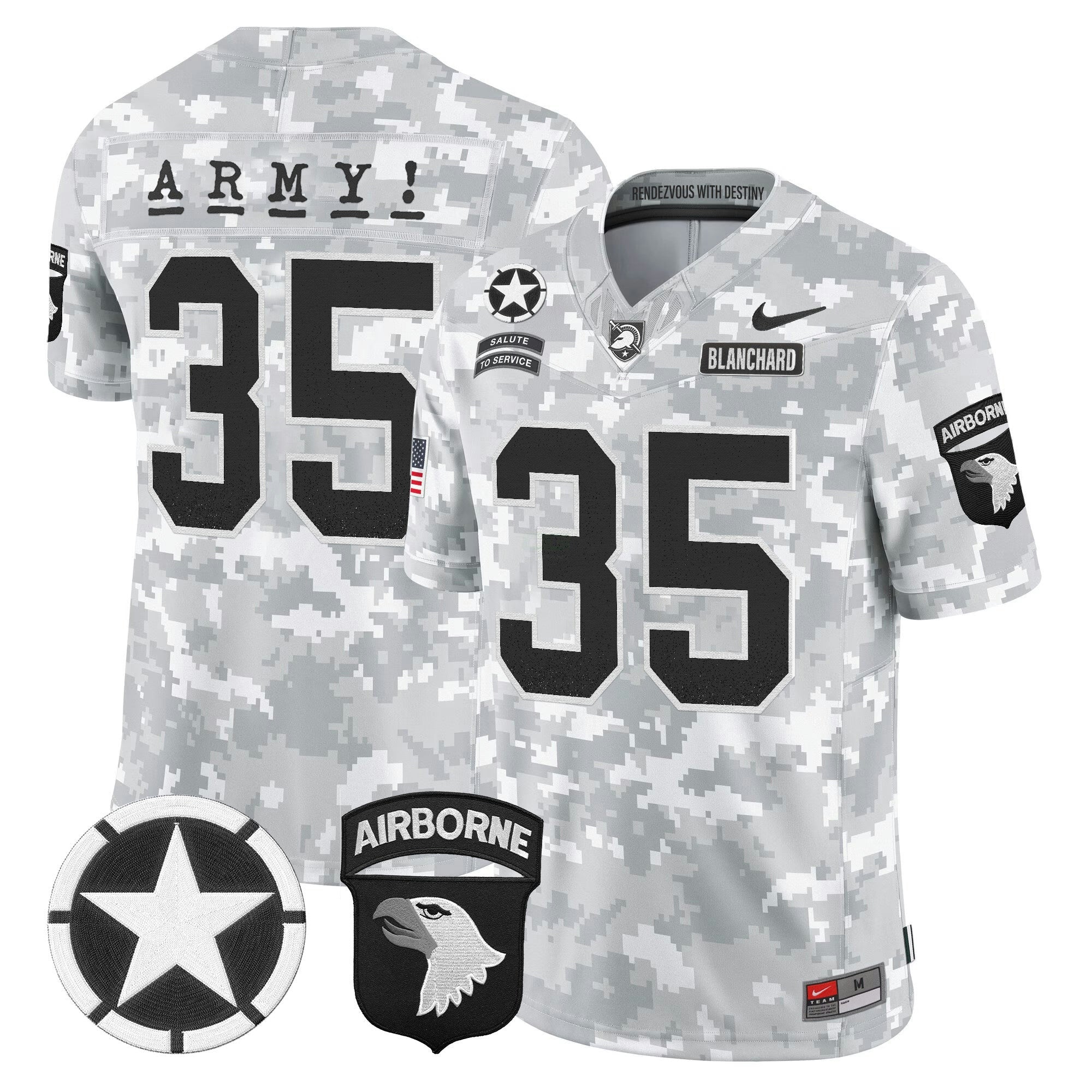 Camisa NCAA 101st Airborne Division Patch 2024 Salute to Service Vapor Limited Jersey