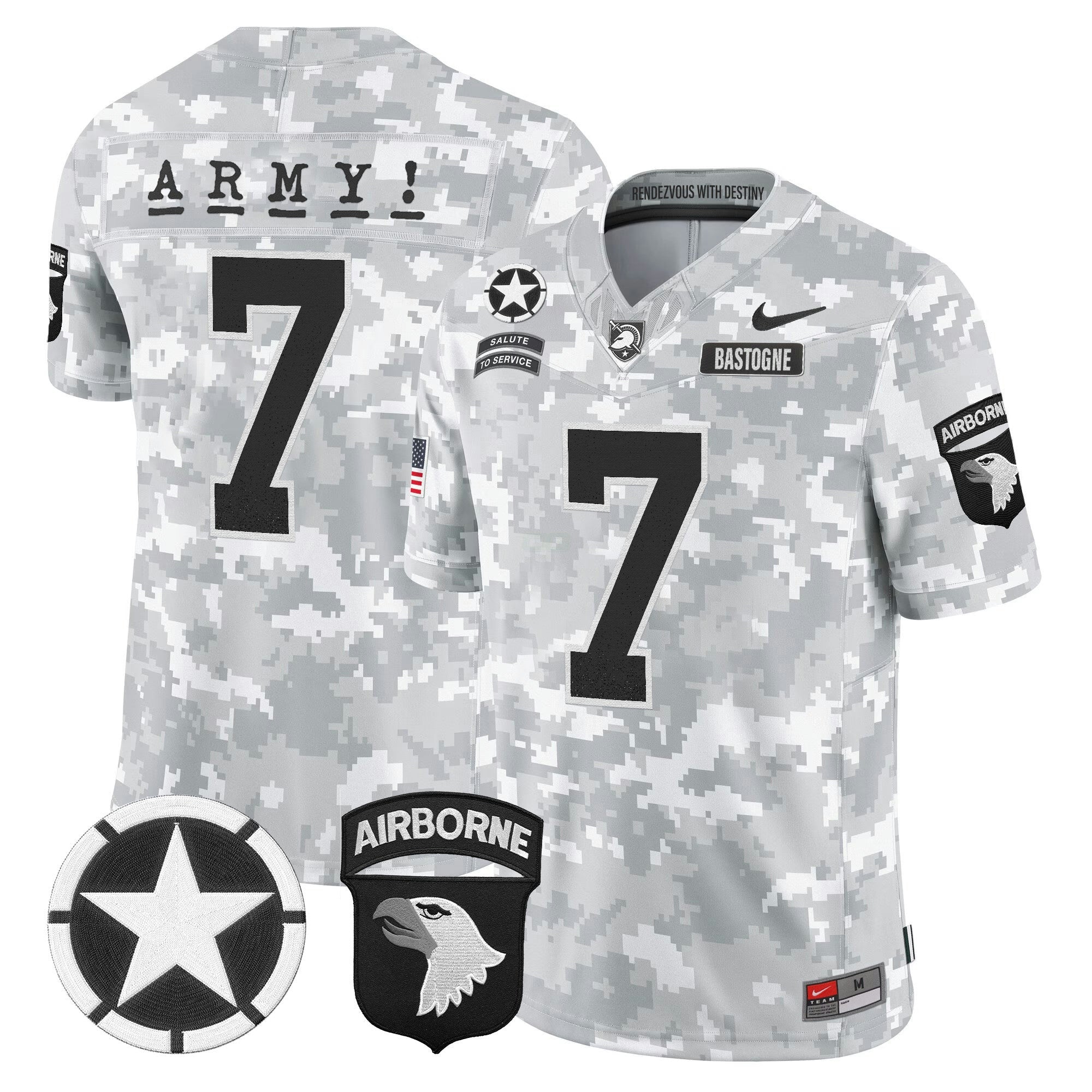 Camisa NCAA 101st Airborne Division Patch 2024 Salute to Service Vapor Limited Jersey