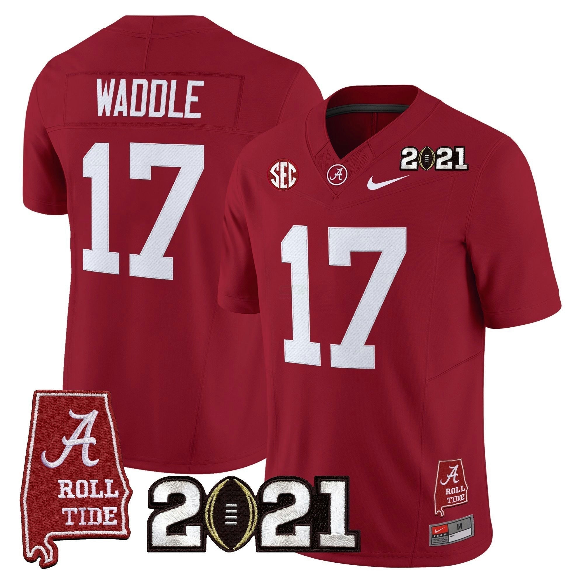 Camisa NCAA '2021 College Football Playoff National Championship' Vapor Limited Jersey - Alabama Map