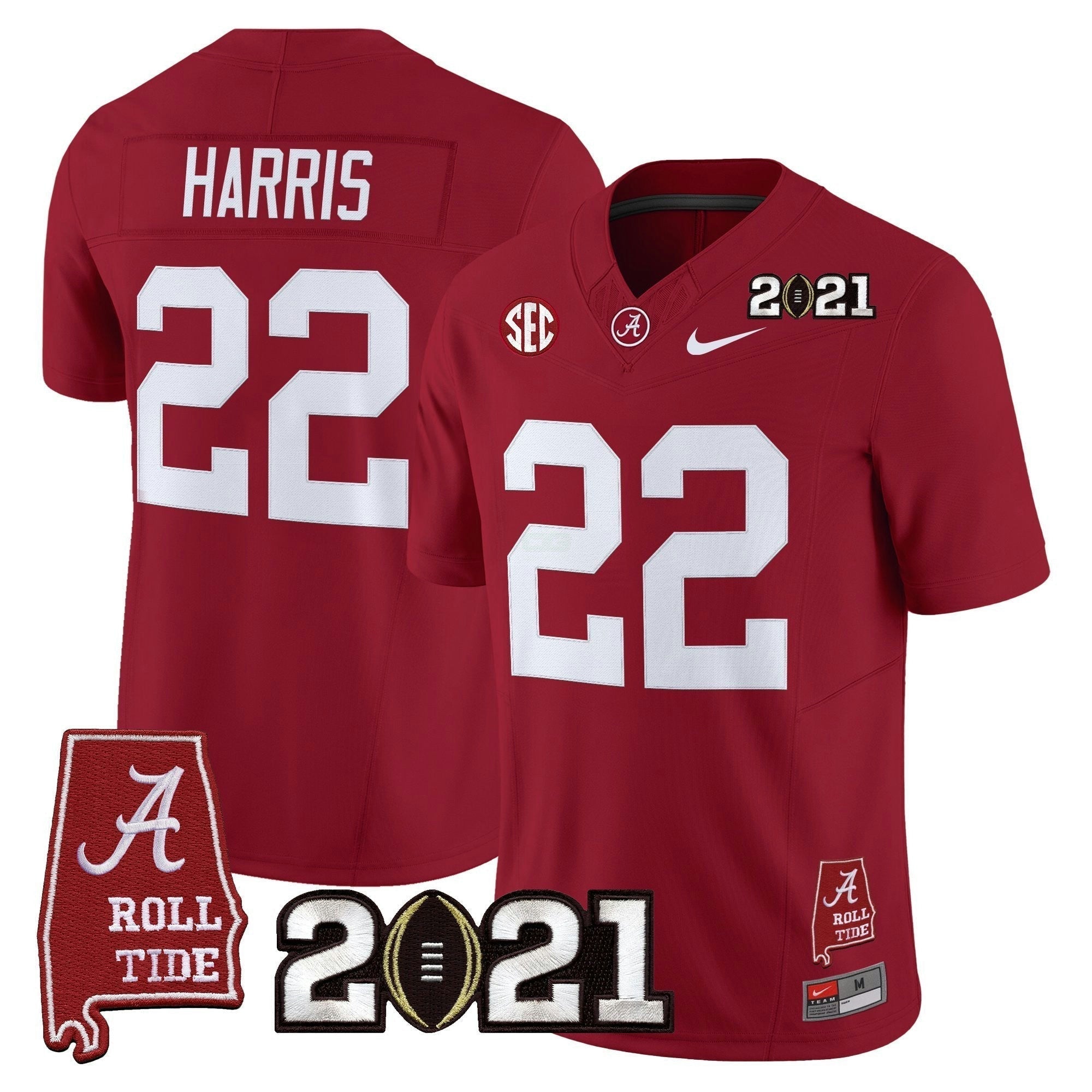 Camisa NCAA '2021 College Football Playoff National Championship' Vapor Limited Jersey - Alabama Map