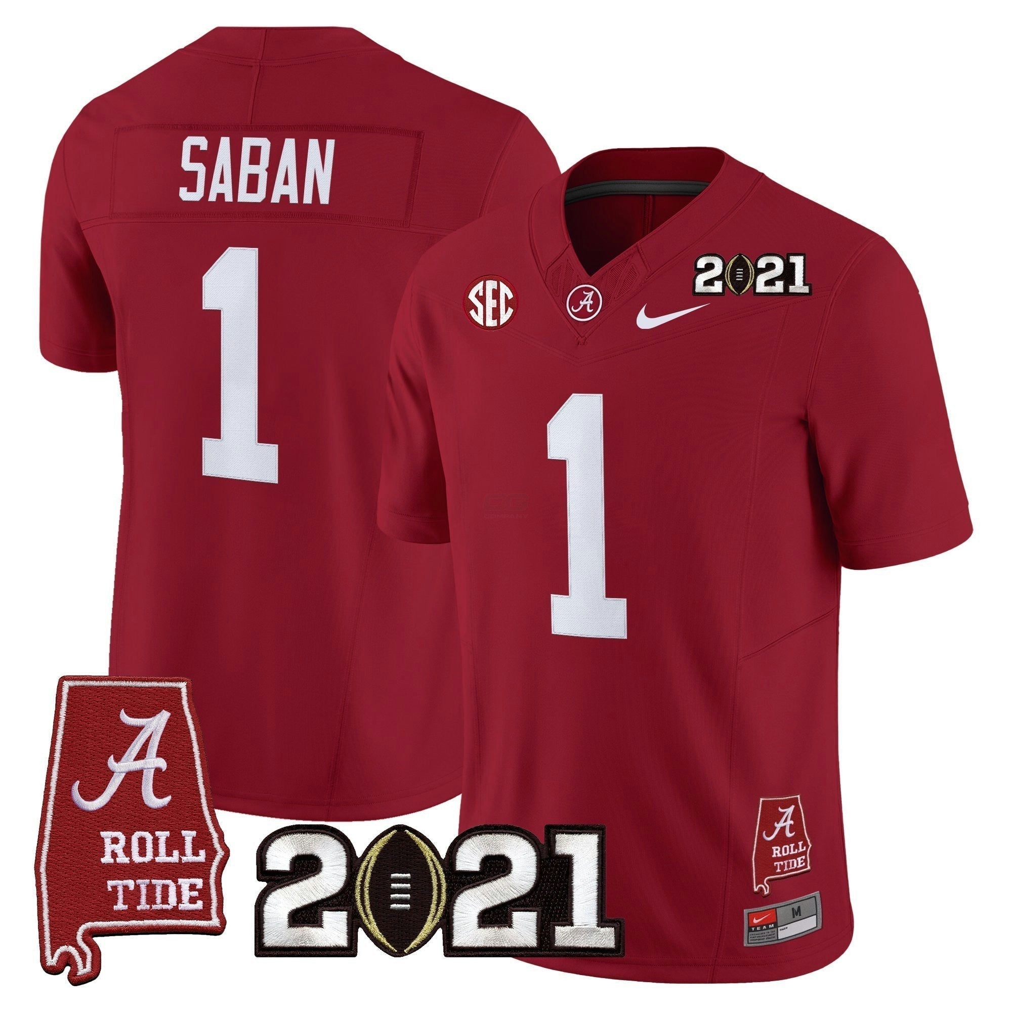 Camisa NCAA '2021 College Football Playoff National Championship' Vapor Limited Jersey - Alabama Map