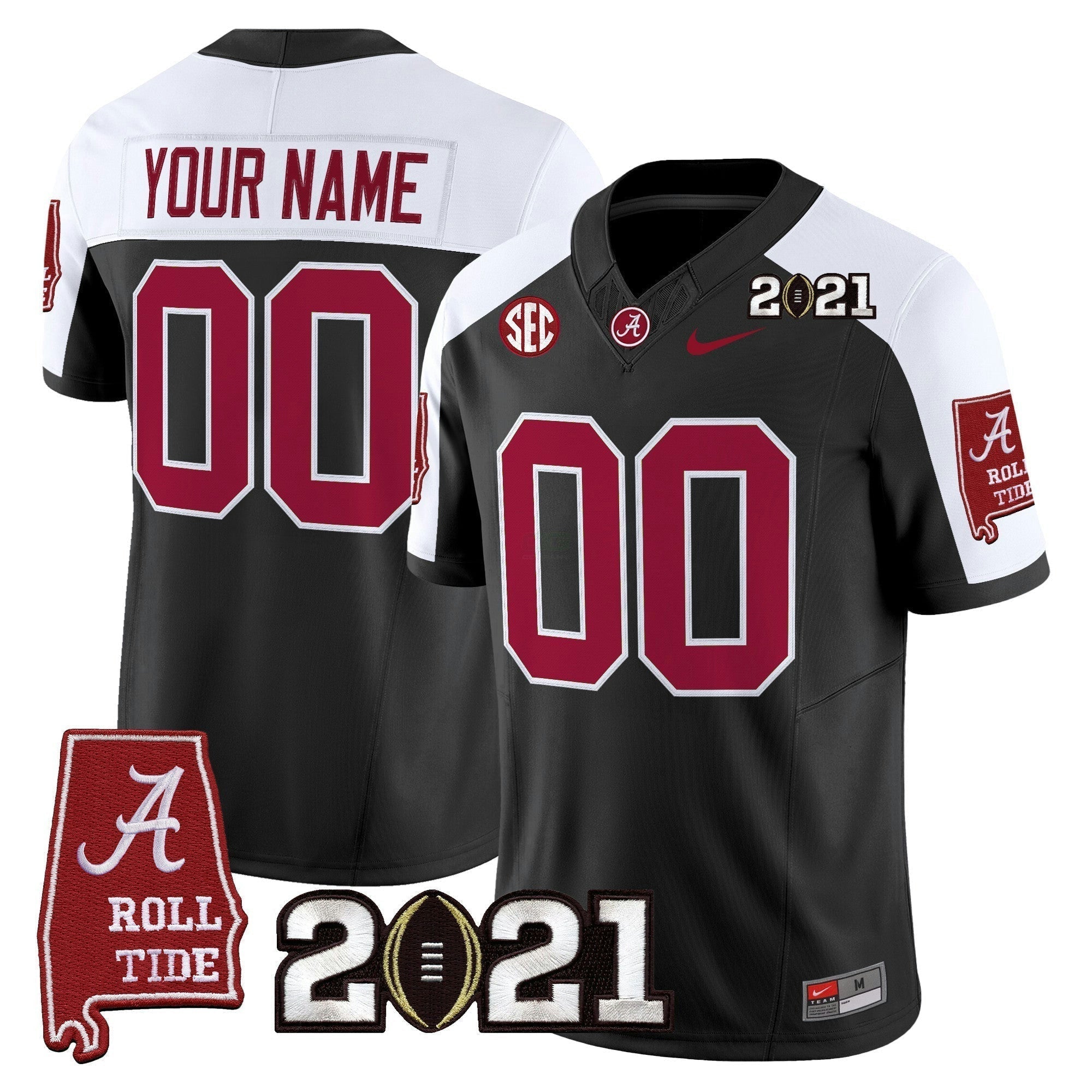 Camisa NCAA '2021 College Football Playoff National Championship' Vapor Limited Jersey - Alabama Map