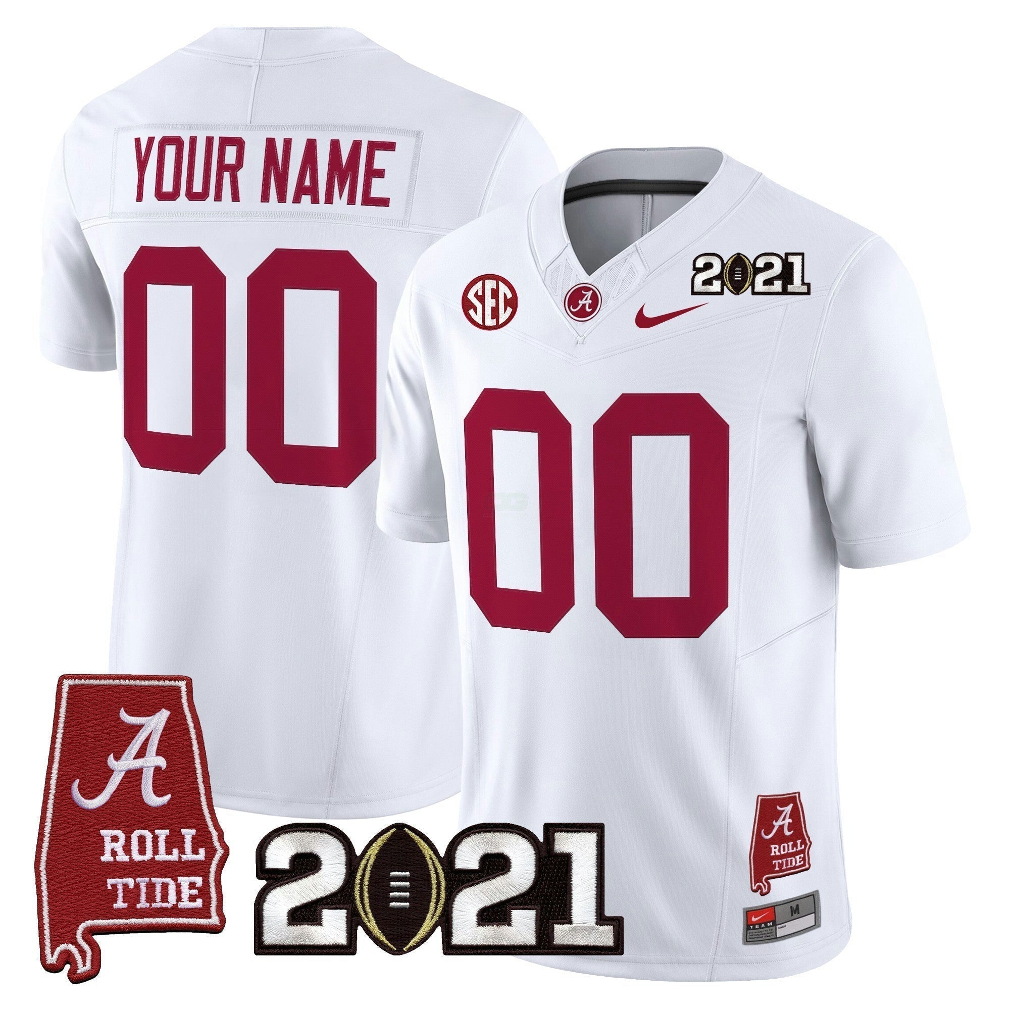 Camisa NCAA '2021 College Football Playoff National Championship' Vapor Limited Jersey - Alabama Map