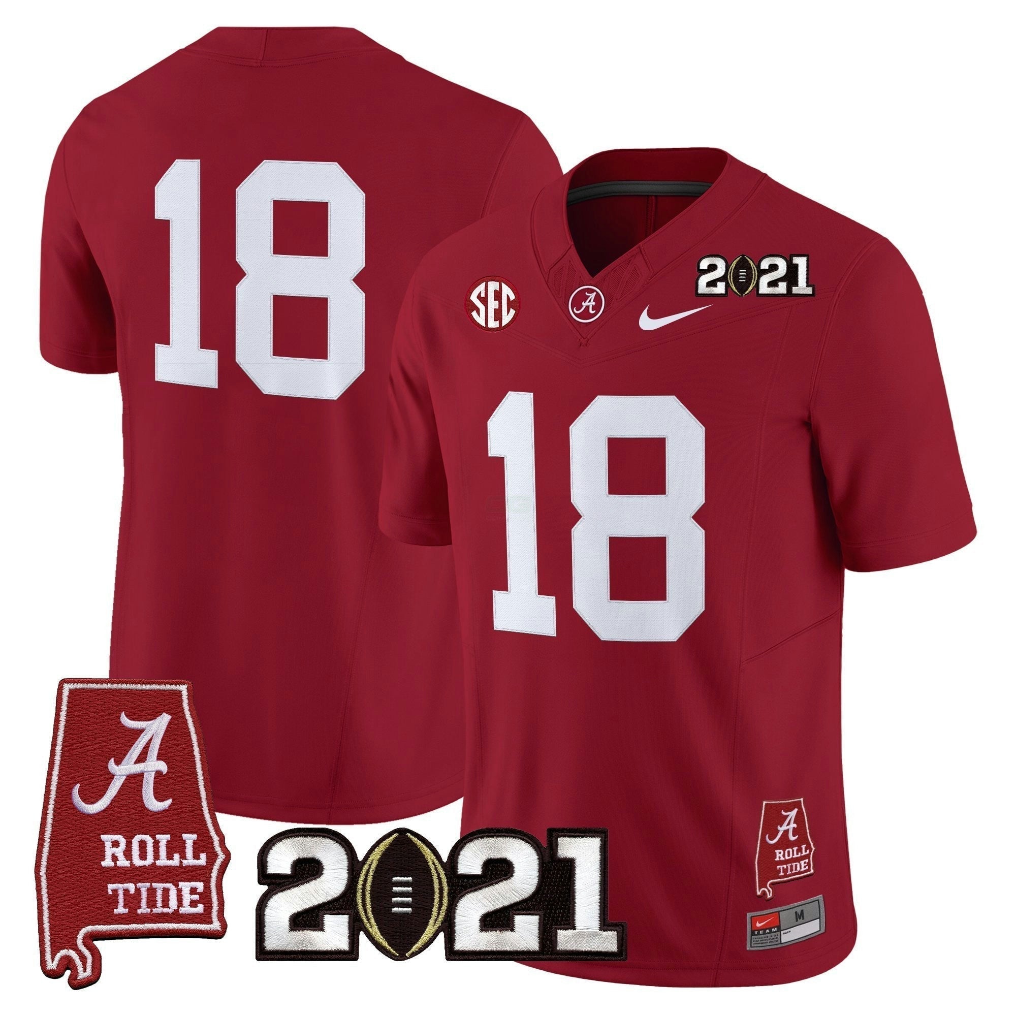 Camisa NCAA '2021 College Football Playoff National Championship' Vapor Limited Jersey - Alabama Map