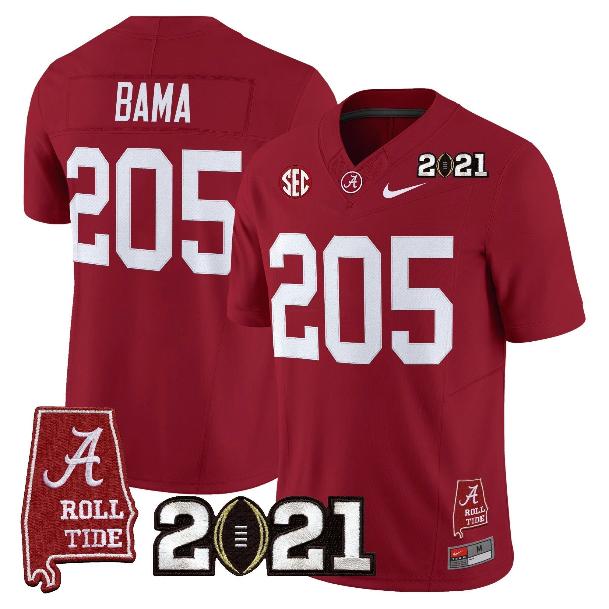 Camisa NCAA '2021 College Football Playoff National Championship' Vapor Limited Jersey - Alabama Map