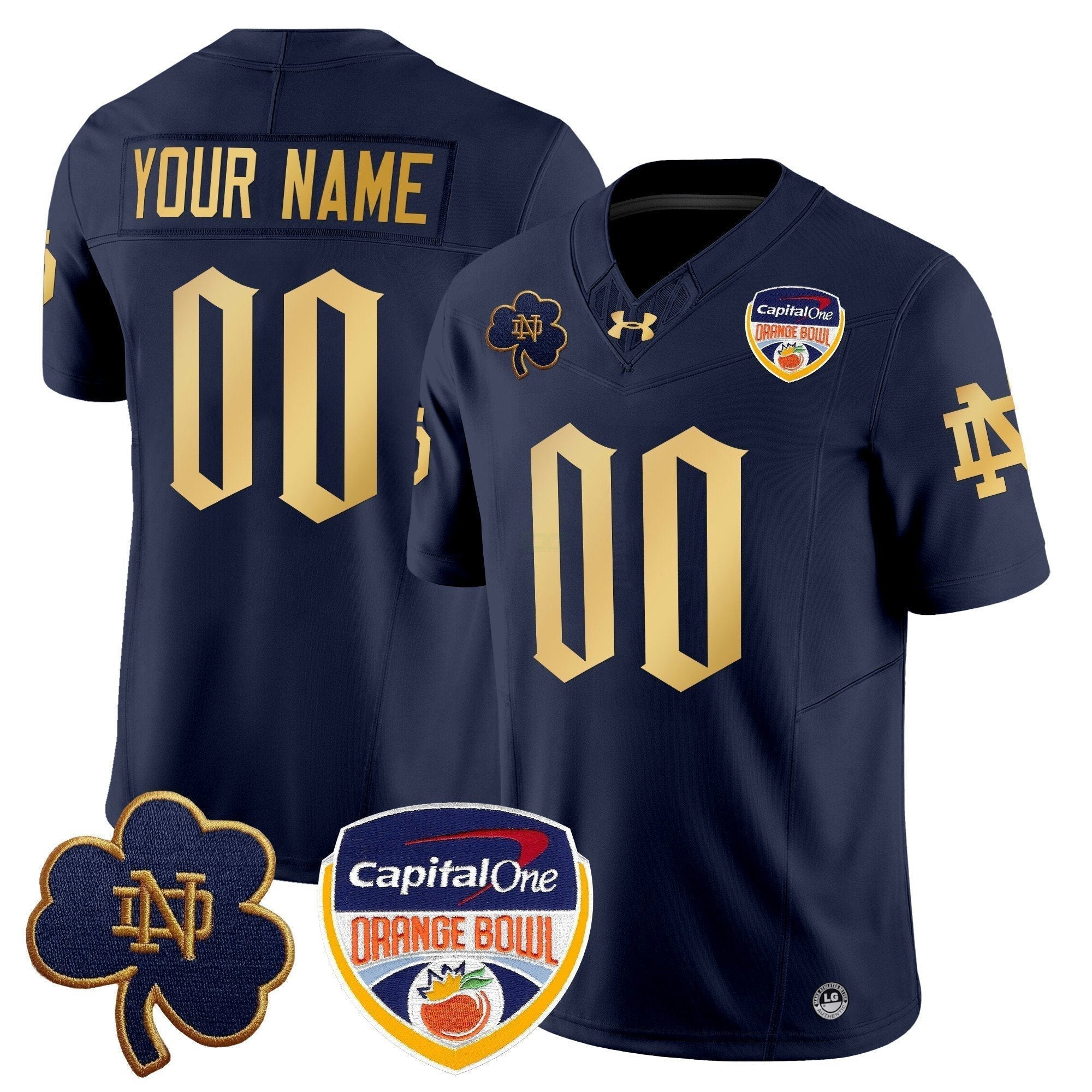 Camisa NCAA 2024 Laranja Bowl Patch Vapor Limited Jersey V2
