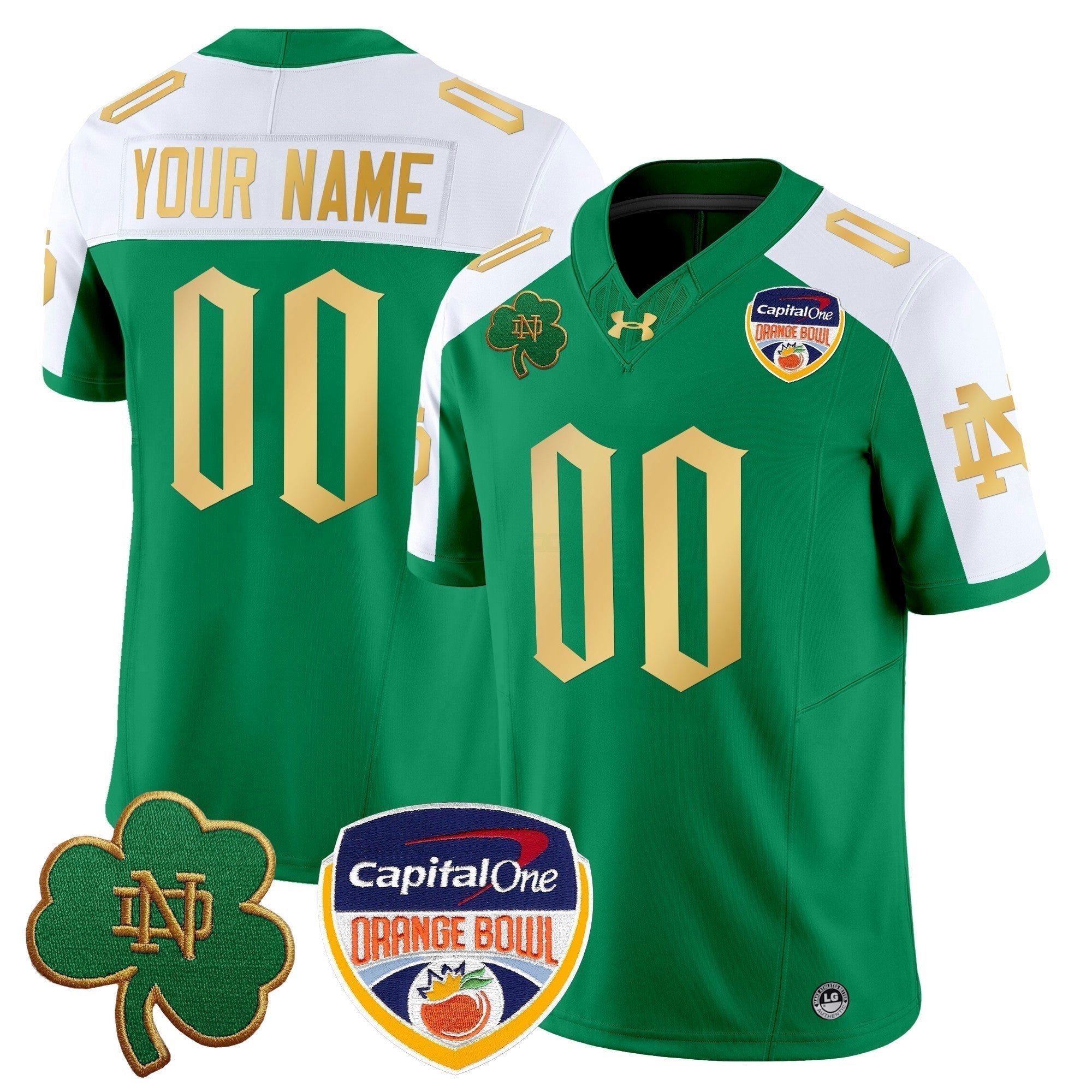 Camisa NCAA 2024 Laranja Bowl Patch Vapor Limited Jersey V2