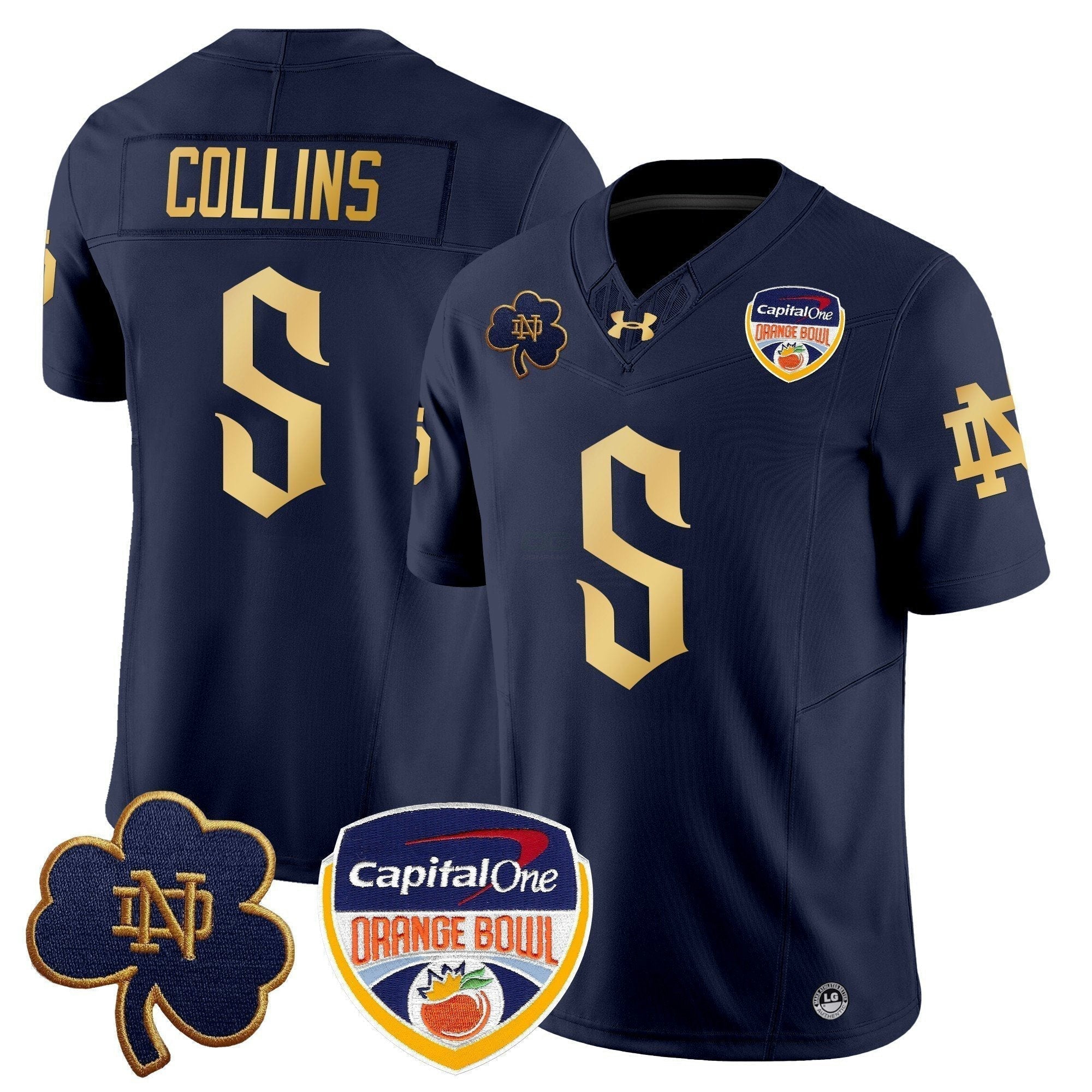Camisa NCAA 2024 Laranja Bowl Patch Vapor Limited Jersey V2