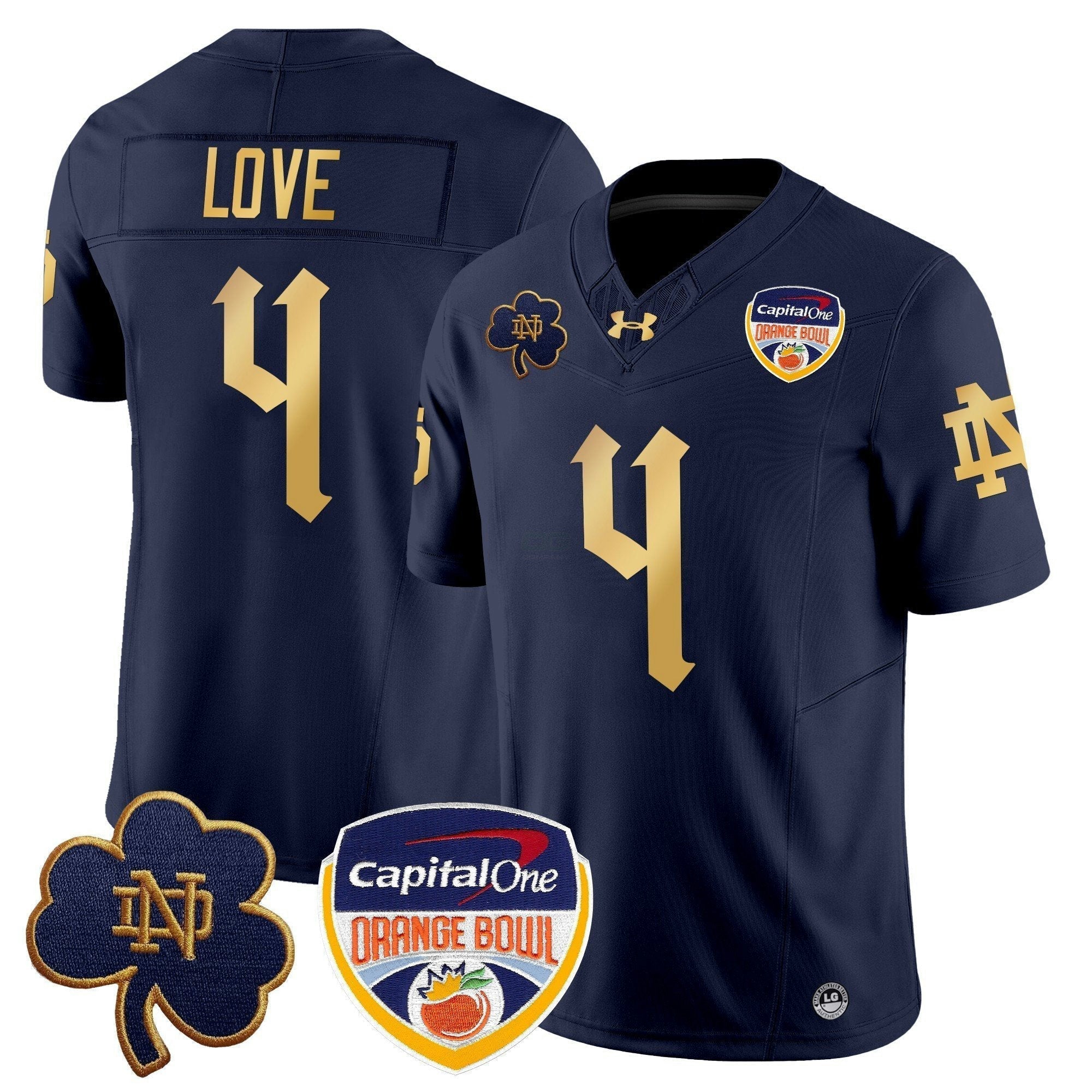 Camisa NCAA 2024 Laranja Bowl Patch Vapor Limited Jersey V2