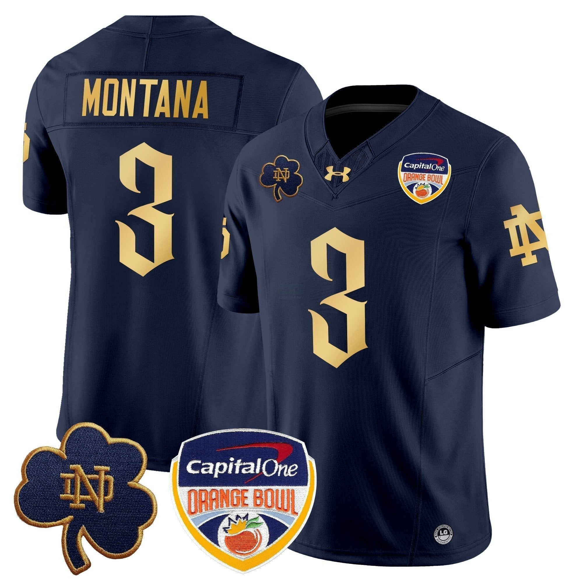 Camisa NCAA 2024 Laranja Bowl Patch Vapor Limited Jersey V2