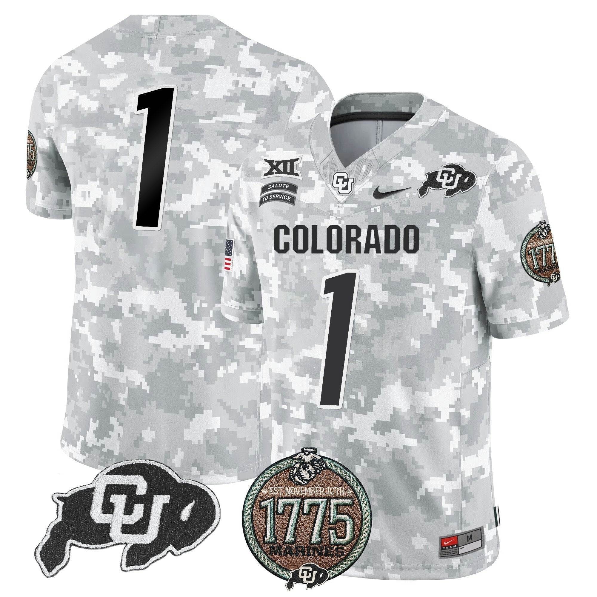 Camisa NCAA 2024 Salute to Service Establishment Year Patch Vapor Limited Jersey