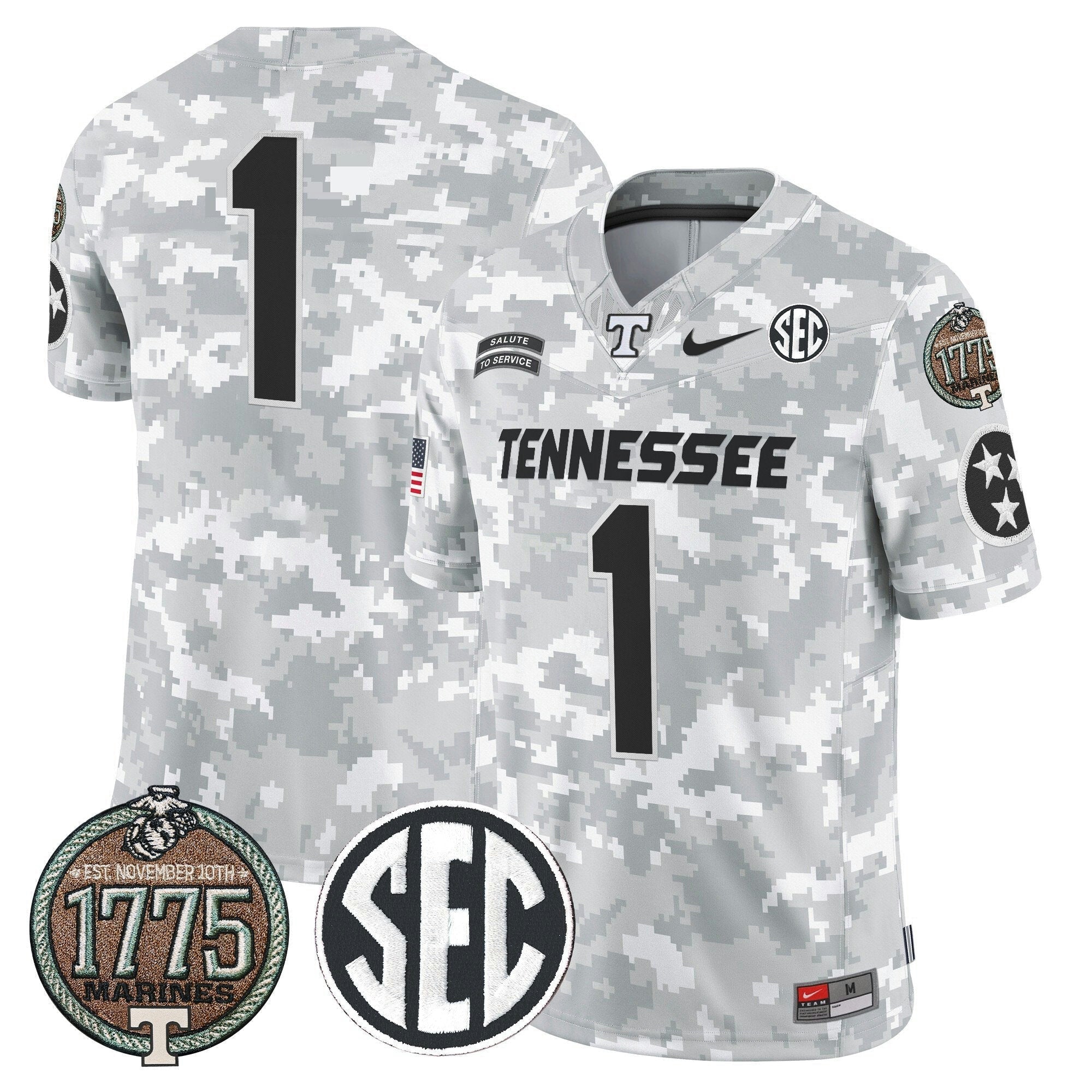 Camisa NCAA 2024 Salute to Service Establishment Year Patch Vapor Limited Jersey