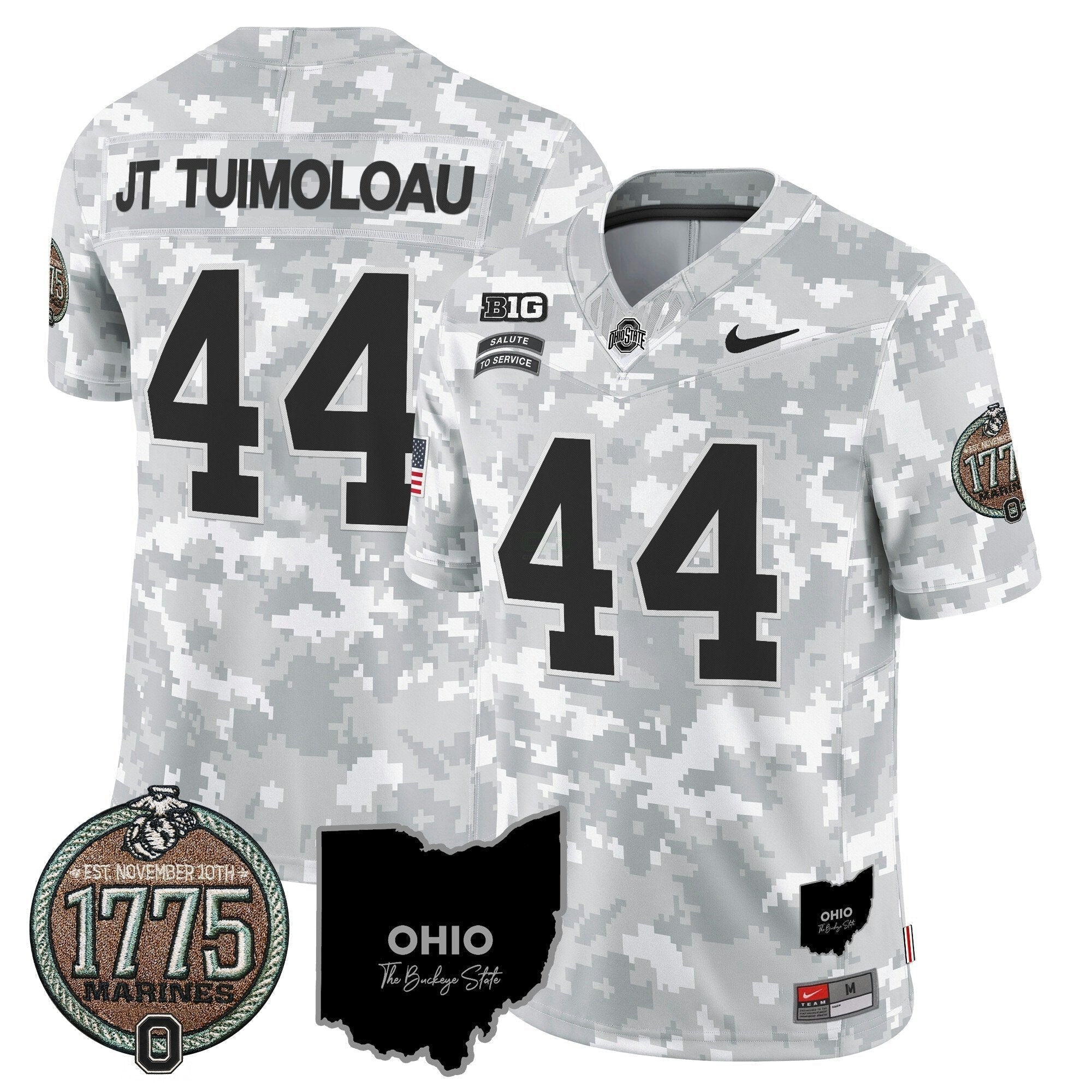 Camisa NCAA 2024 Salute to Service Establishment Year Patch Vapor Limited Jersey