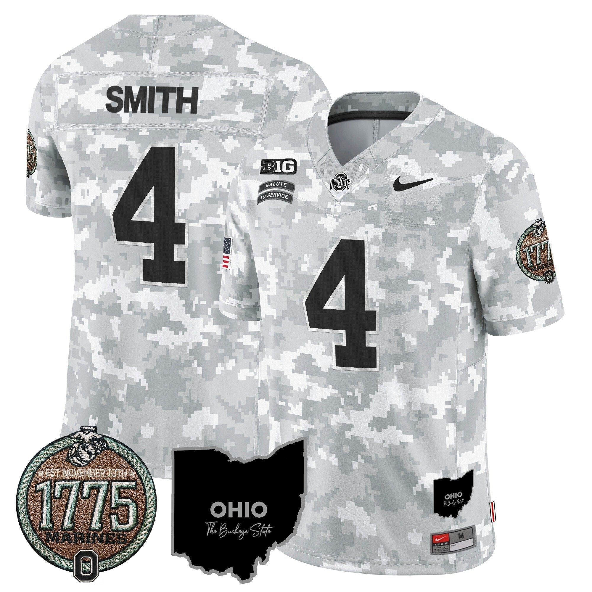Camisa NCAA 2024 Salute to Service Establishment Year Patch Vapor Limited Jersey