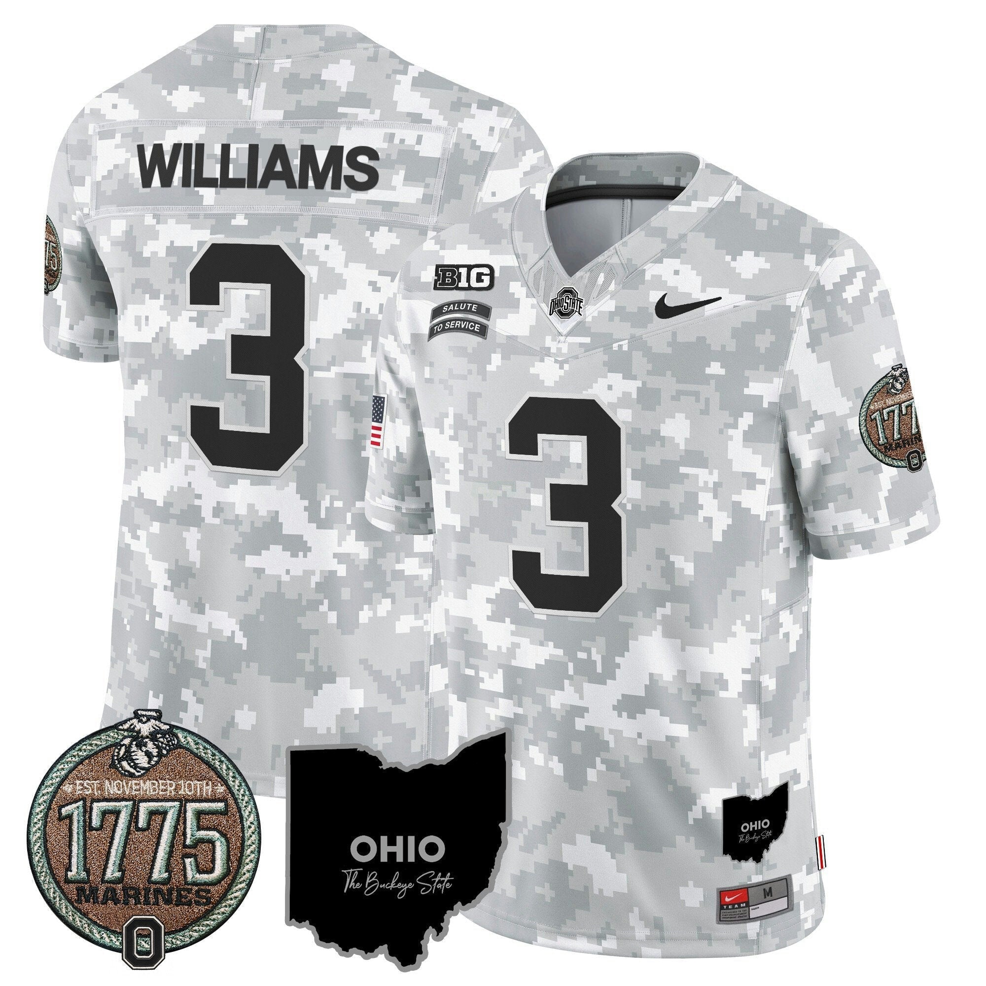 Camisa NCAA 2024 Salute to Service Establishment Year Patch Vapor Limited Jersey