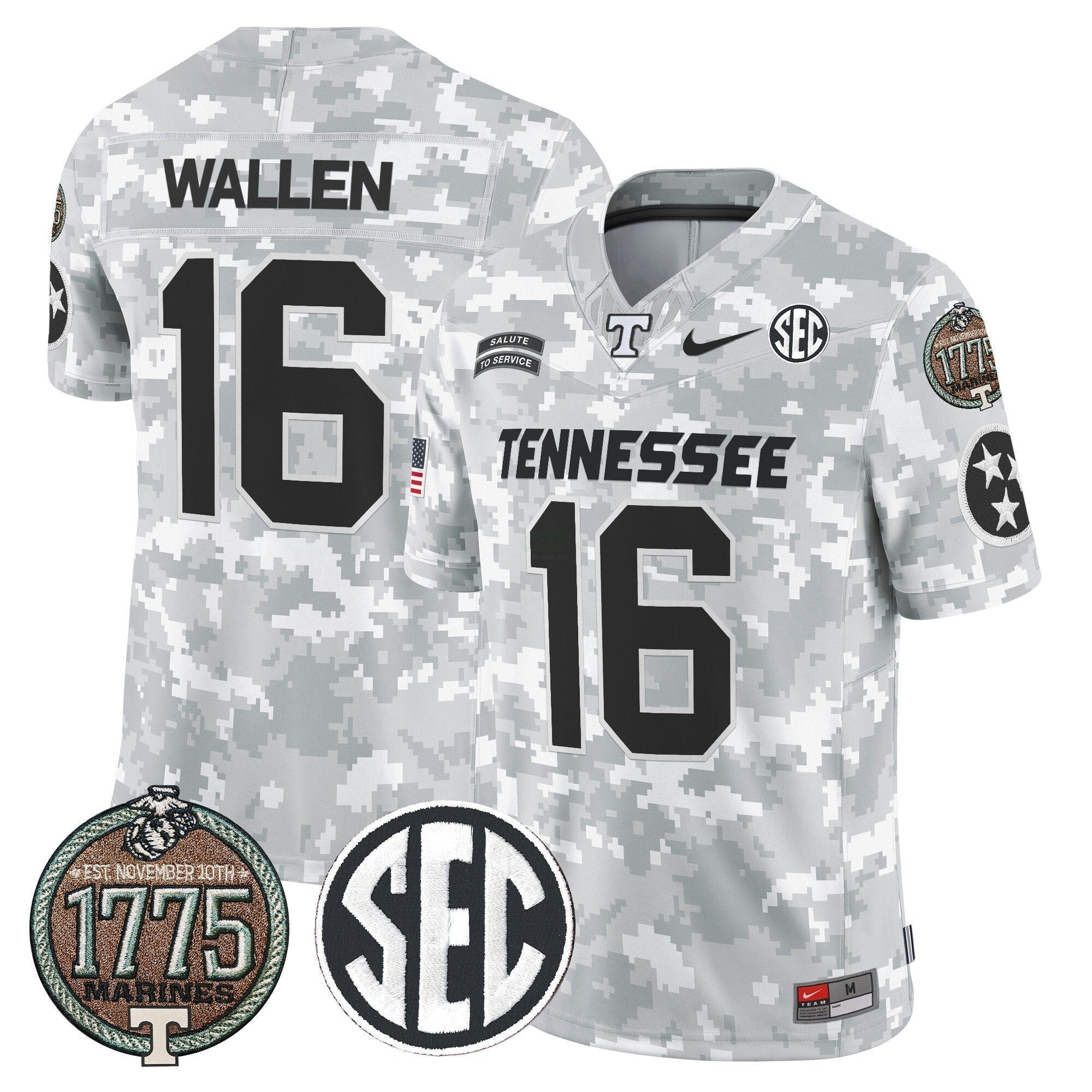 Camisa NCAA 2024 Salute to Service Establishment Year Patch Vapor Limited Jersey