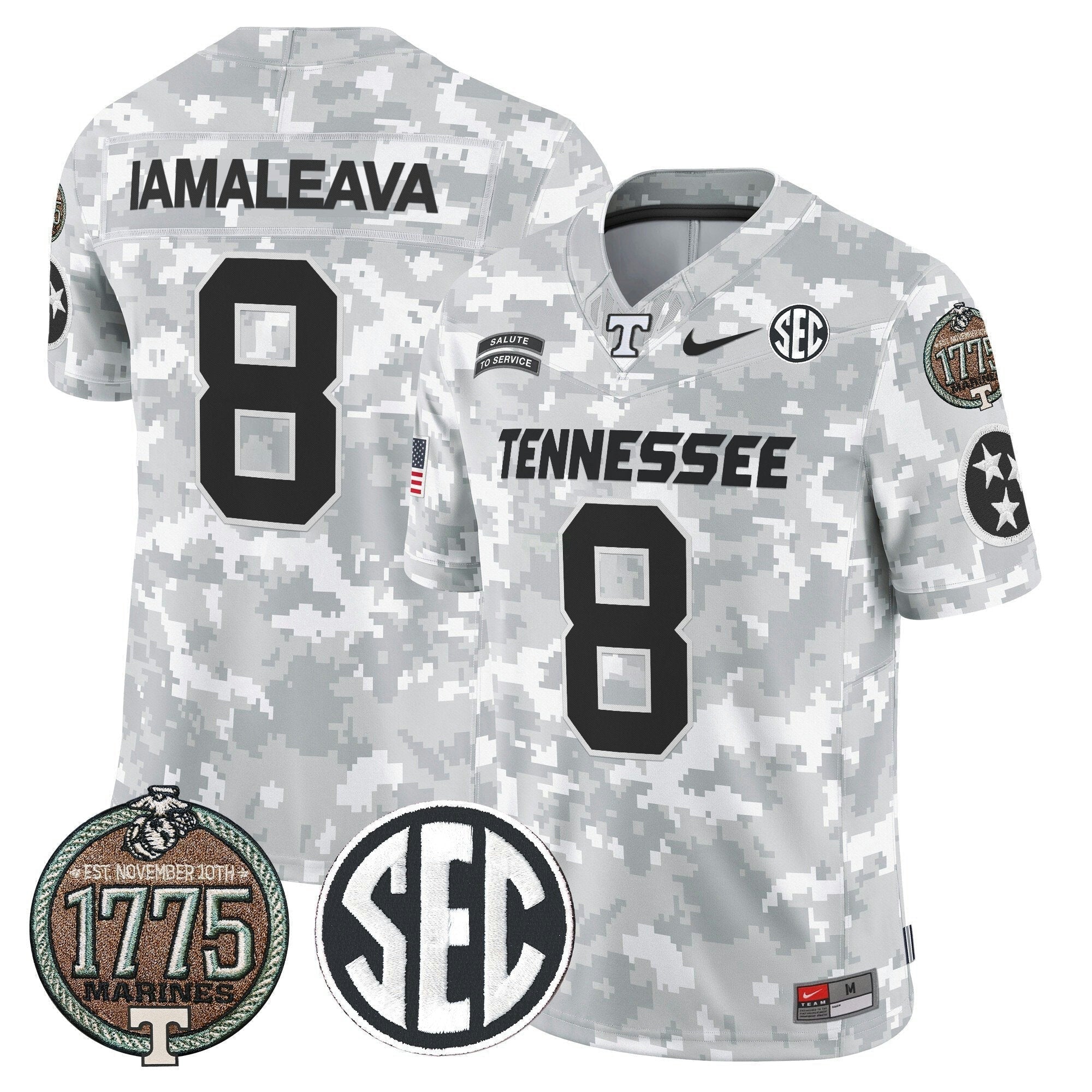 Camisa NCAA 2024 Salute to Service Establishment Year Patch Vapor Limited Jersey