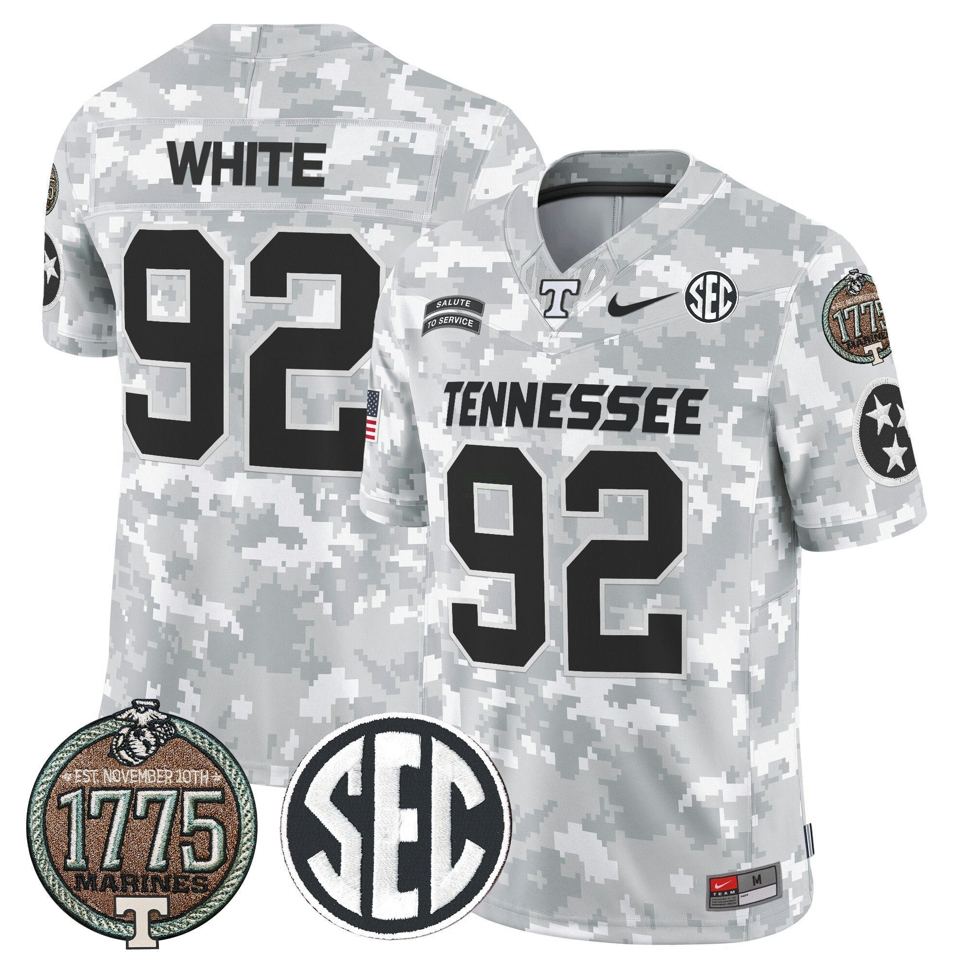 Camisa NCAA 2024 Salute to Service Establishment Year Patch Vapor Limited Jersey