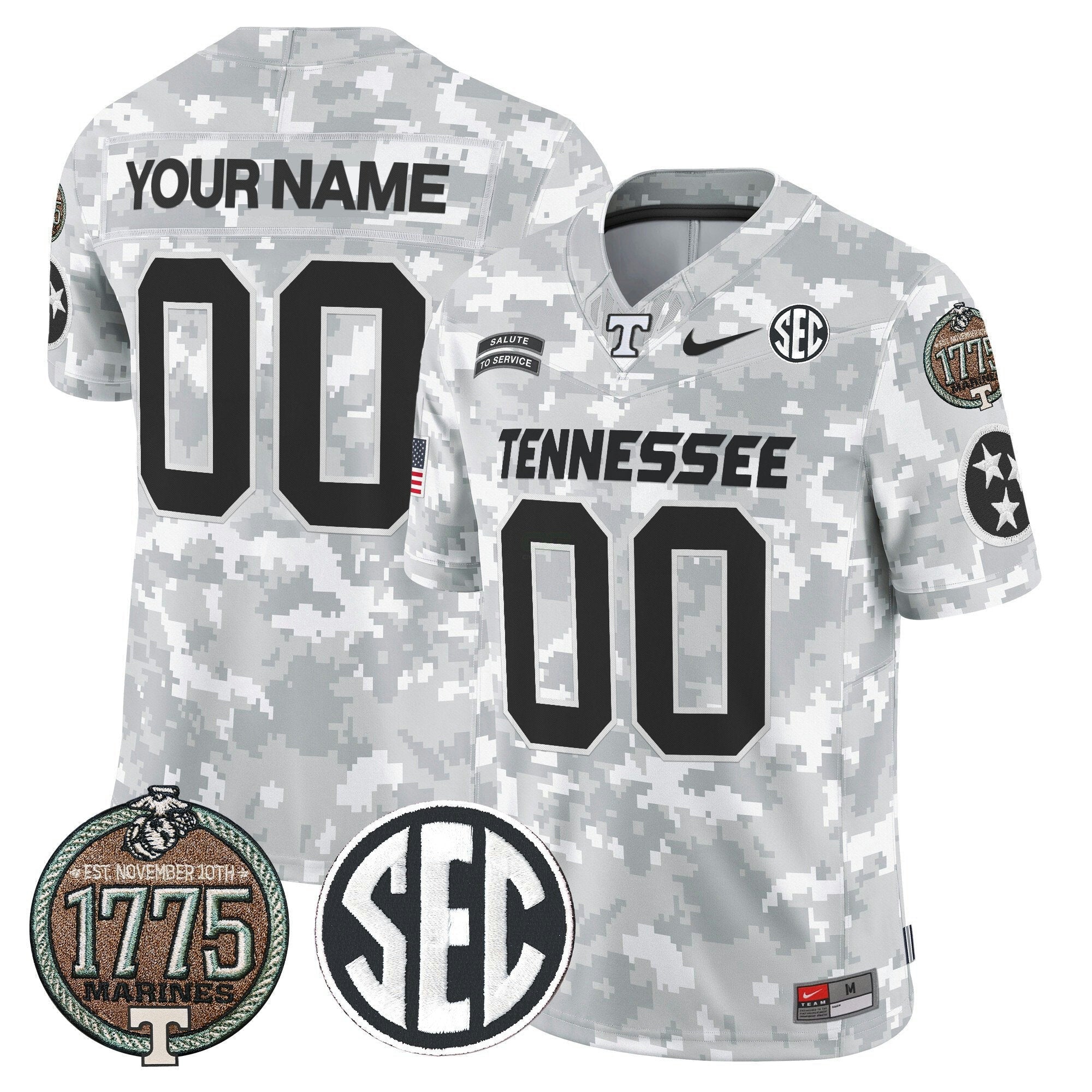 Camisa NCAA 2024 Salute to Service Establishment Year Patch Vapor Limited Jersey