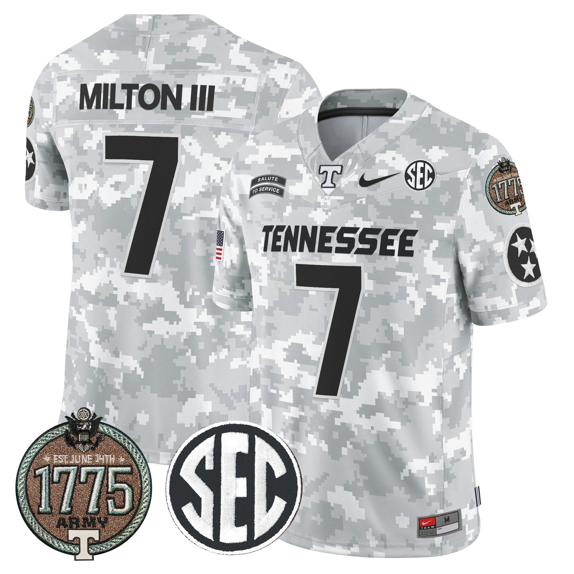 Camisa NCAA 2024 Salute to Service Establishment Year Patch Vapor Limited Jersey