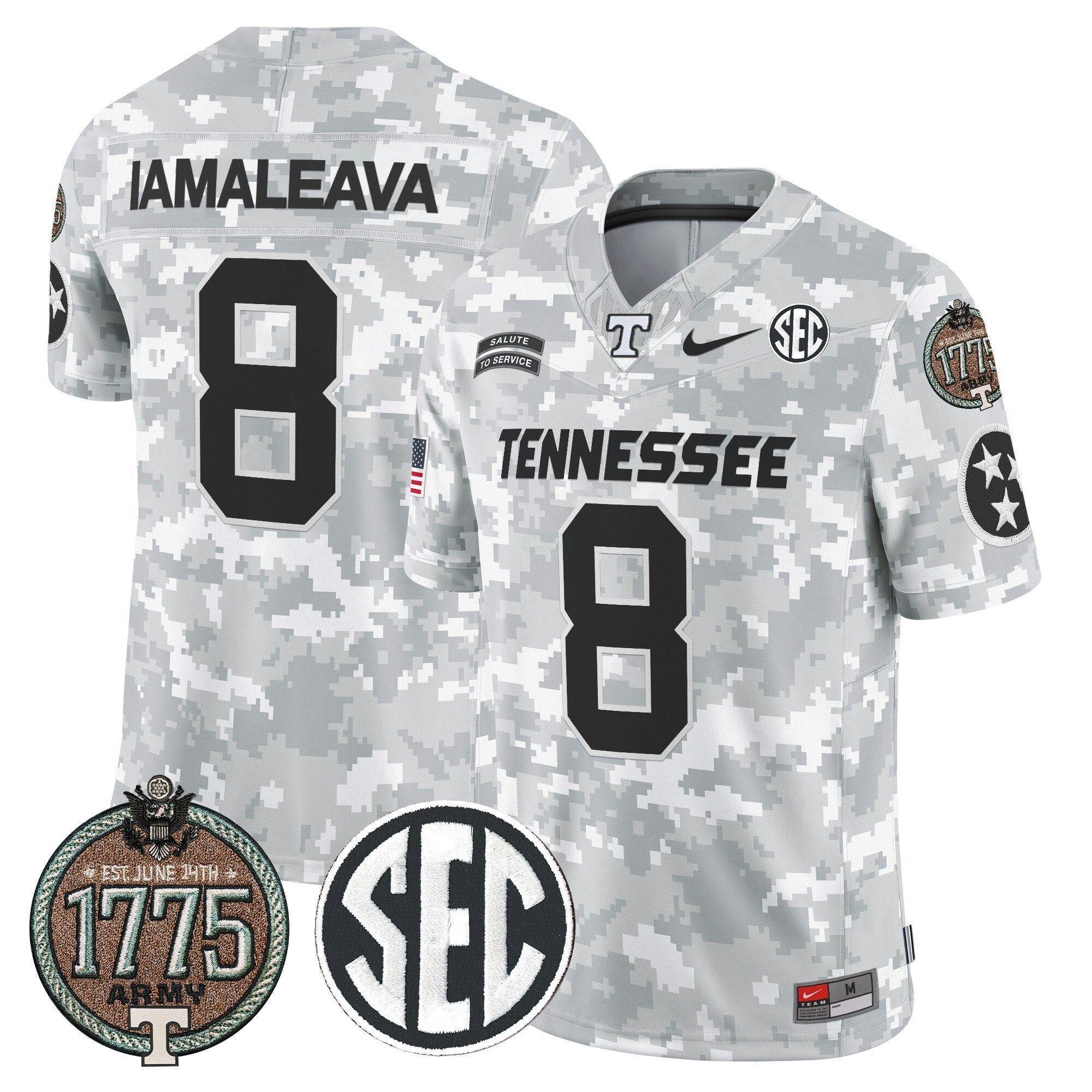 Camisa NCAA 2024 Salute to Service Establishment Year Patch Vapor Limited Jersey