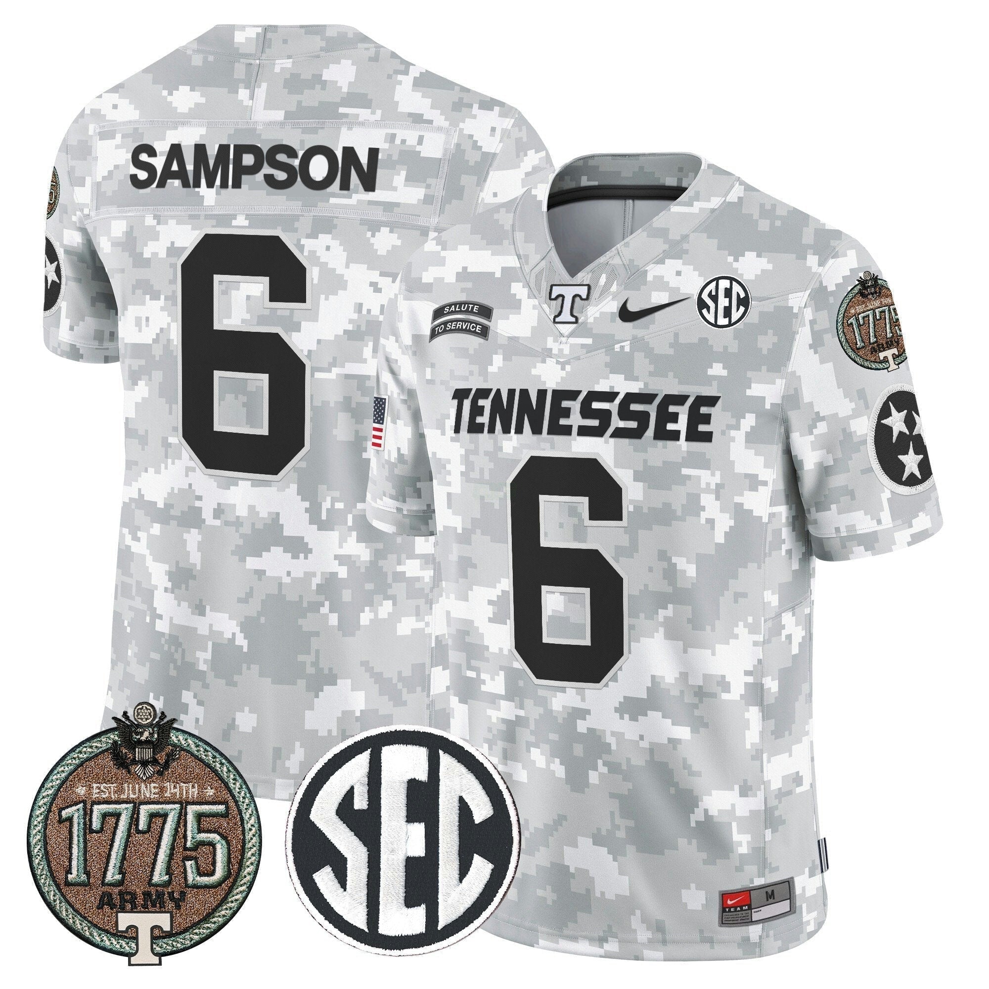 Camisa NCAA 2024 Salute to Service Establishment Year Patch Vapor Limited Jersey