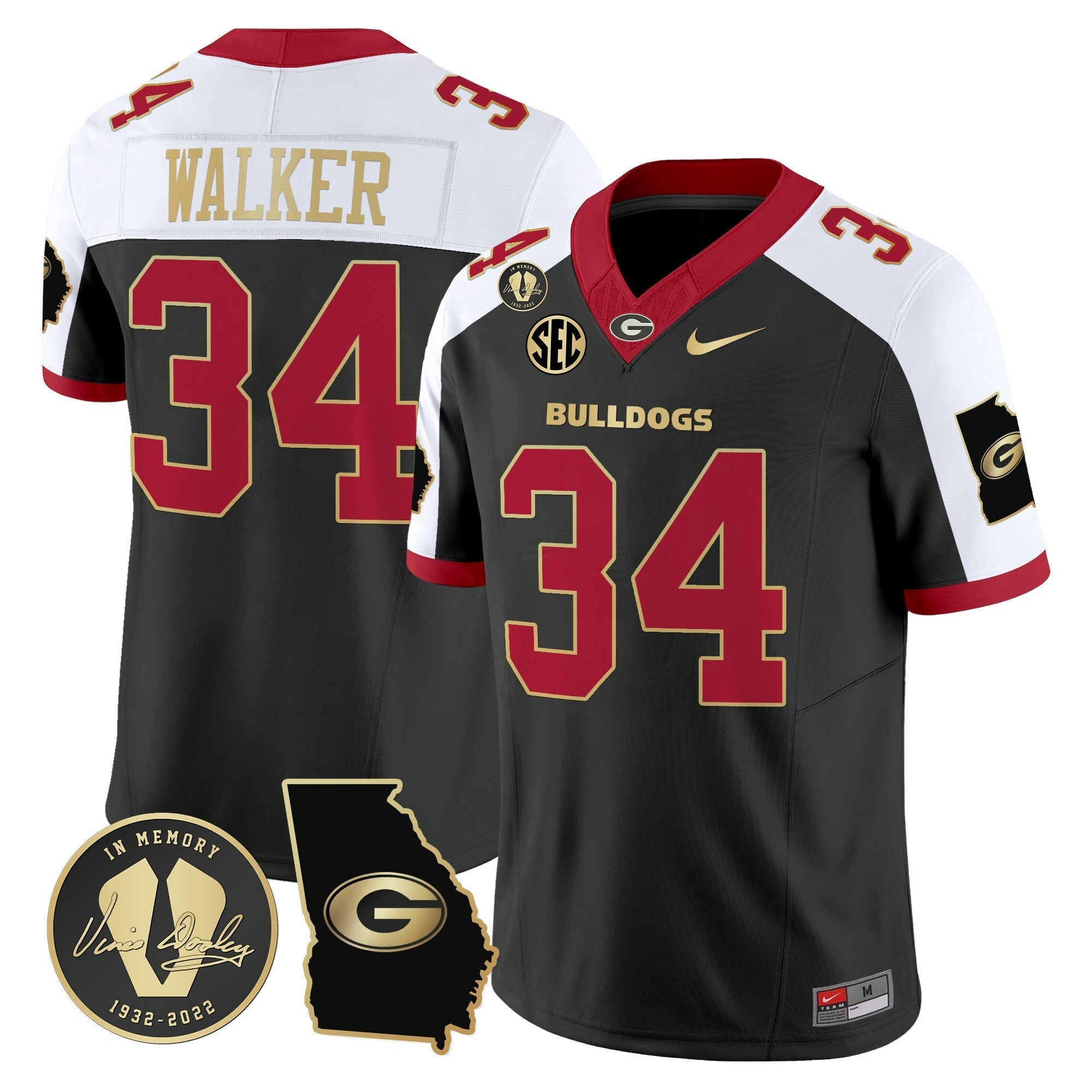 Camisa NCAA 2024 Vapor Limited Jersey V3 - Georgia Map