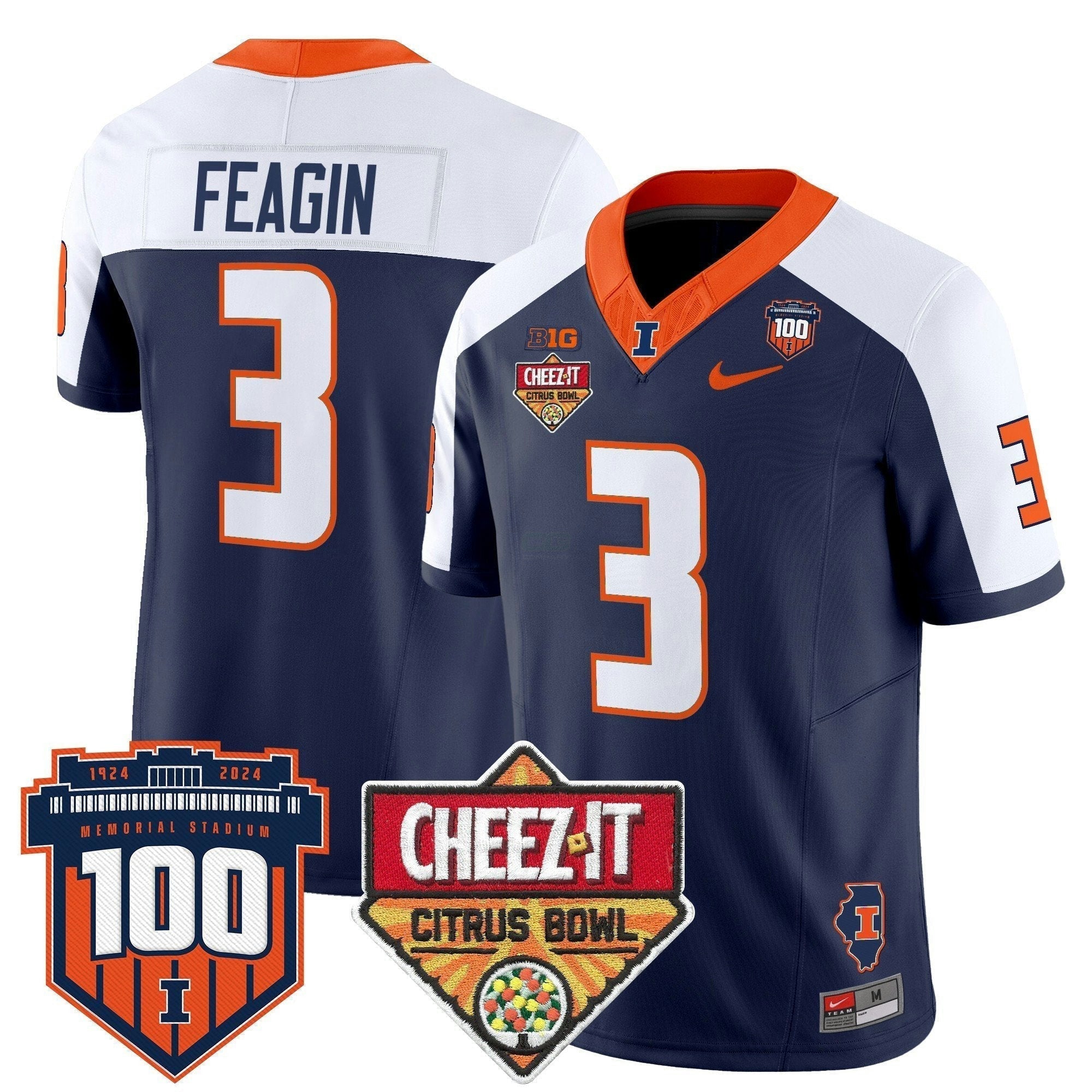 Camisa NCAA 2025 Cheez-It Citrus Bowl Patch Vapor Limited Jersey