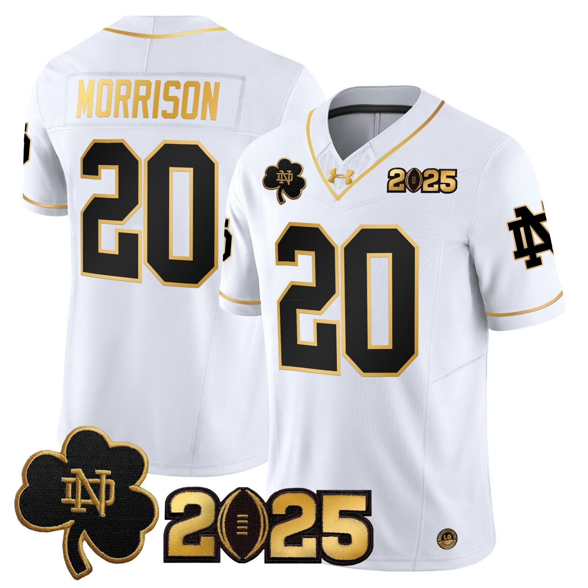 Camisa NCAA 2025 College Football Playoff Final Patch Dourada Vapor Limited Jersey