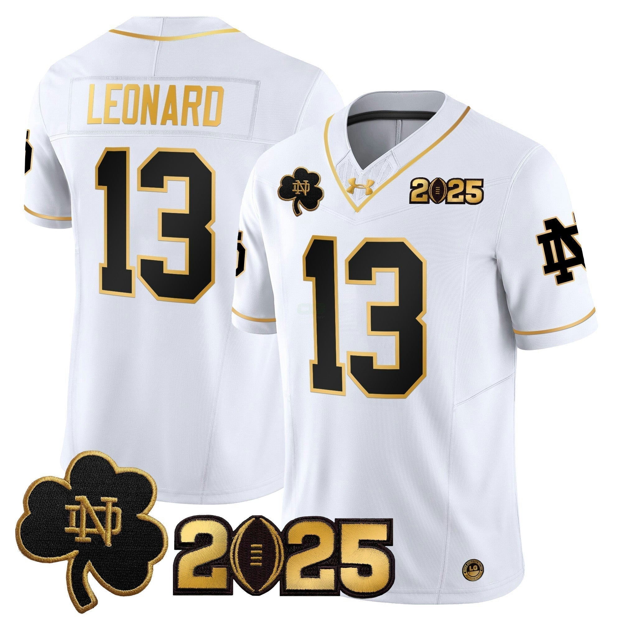 Camisa NCAA 2025 College Football Playoff Final Patch Dourada Vapor Limited Jersey