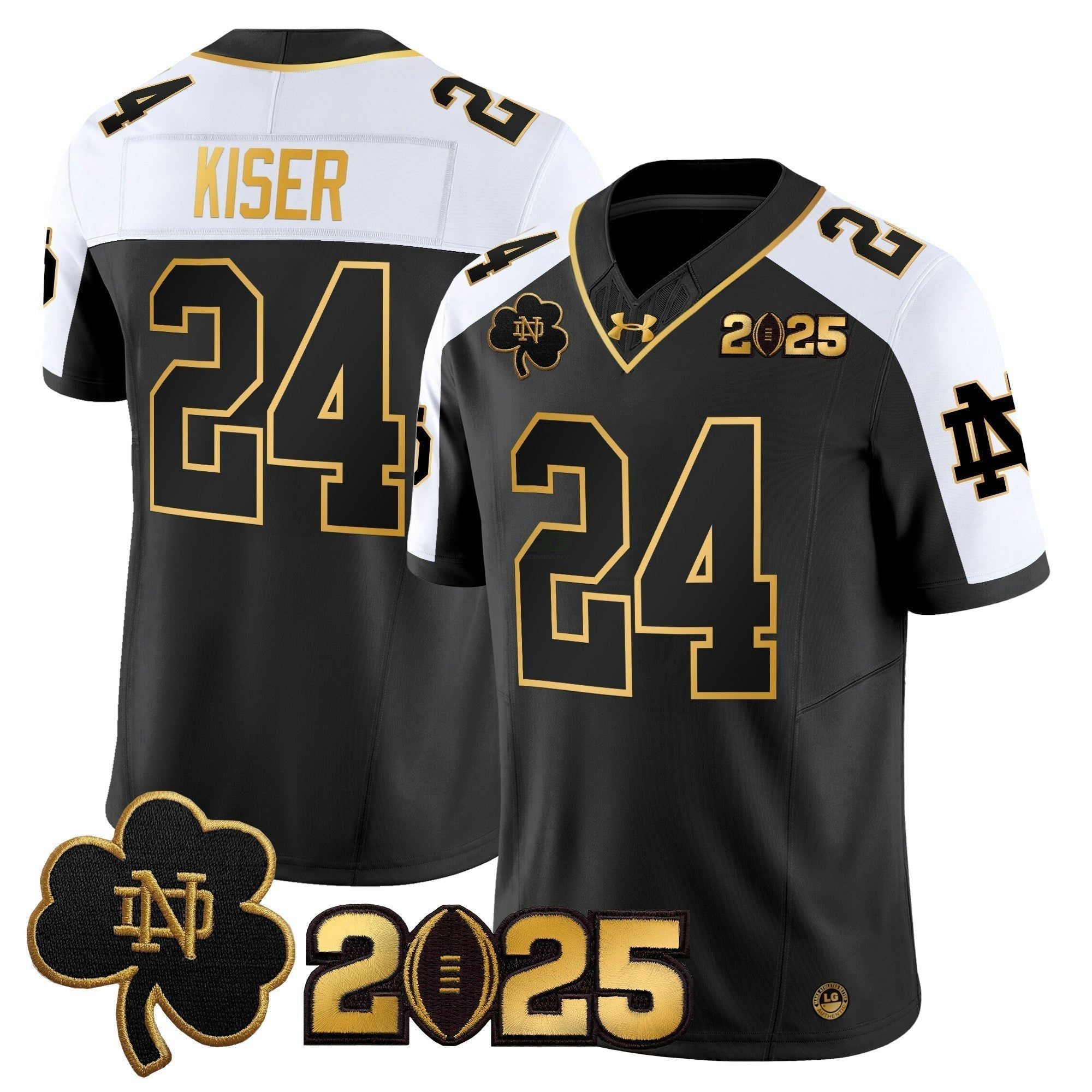 Camisa NCAA 2025 College Football Playoff Final Patch Dourada Vapor Limited Jersey