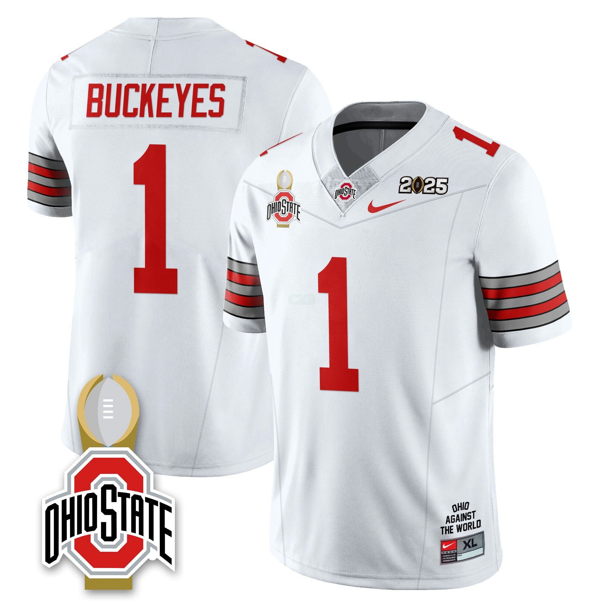Camisa NCAA 2025 College Football Playoff Patch Heritage Stripe Jersey N10