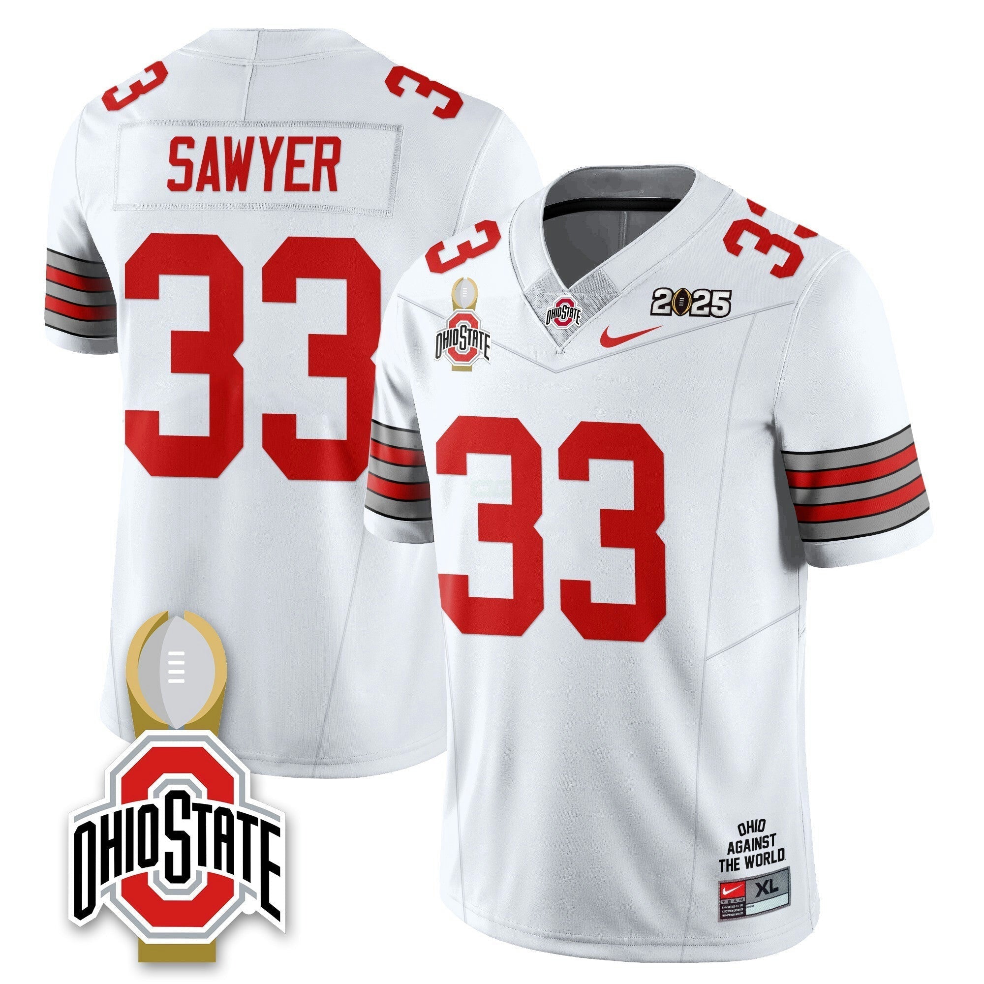 Camisa NCAA 2025 College Football Playoff Patch Heritage Stripe Jersey N10